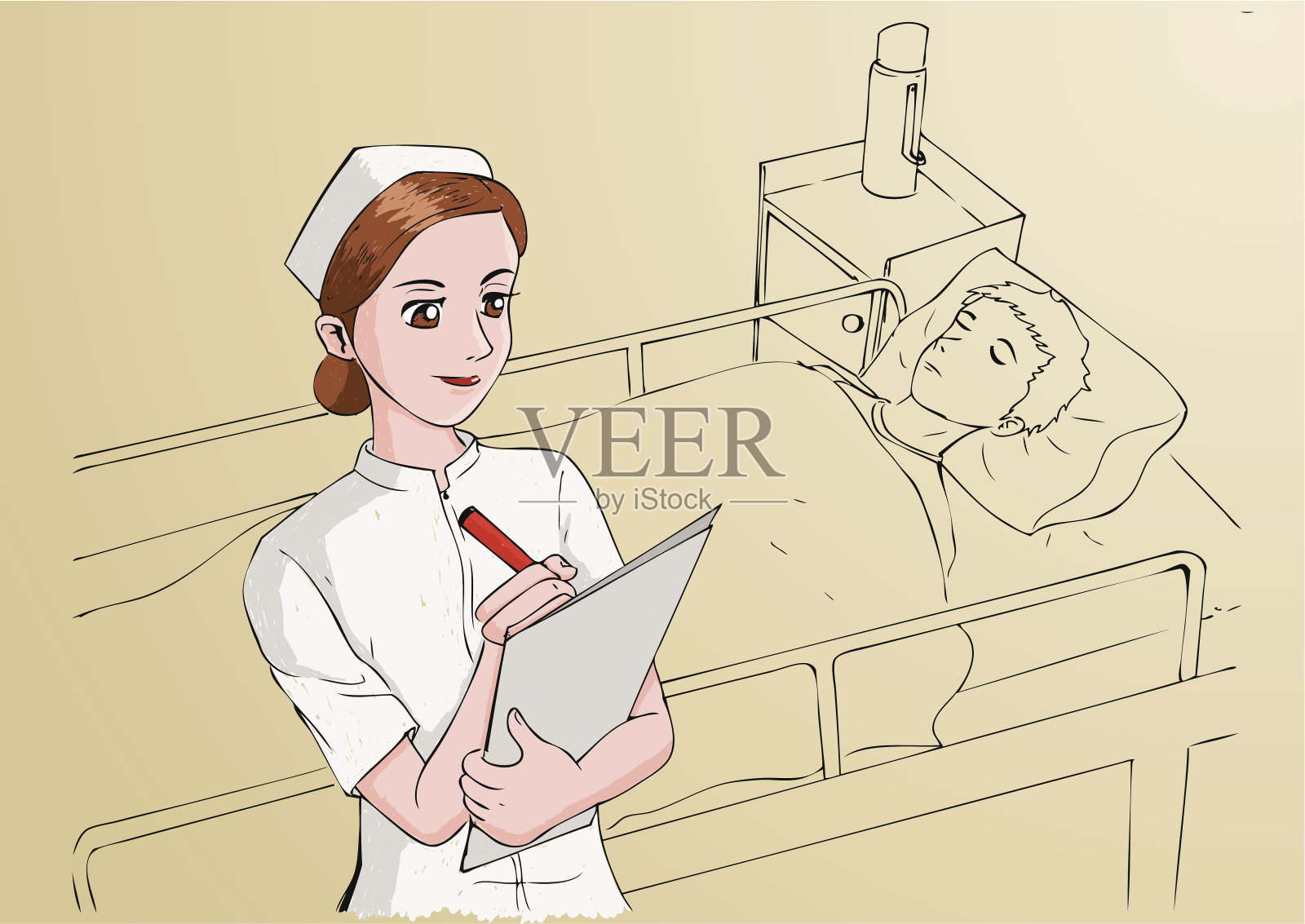 护士插画图片素材