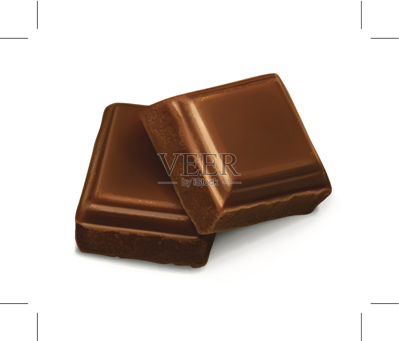 巧克力块设计元素图片
