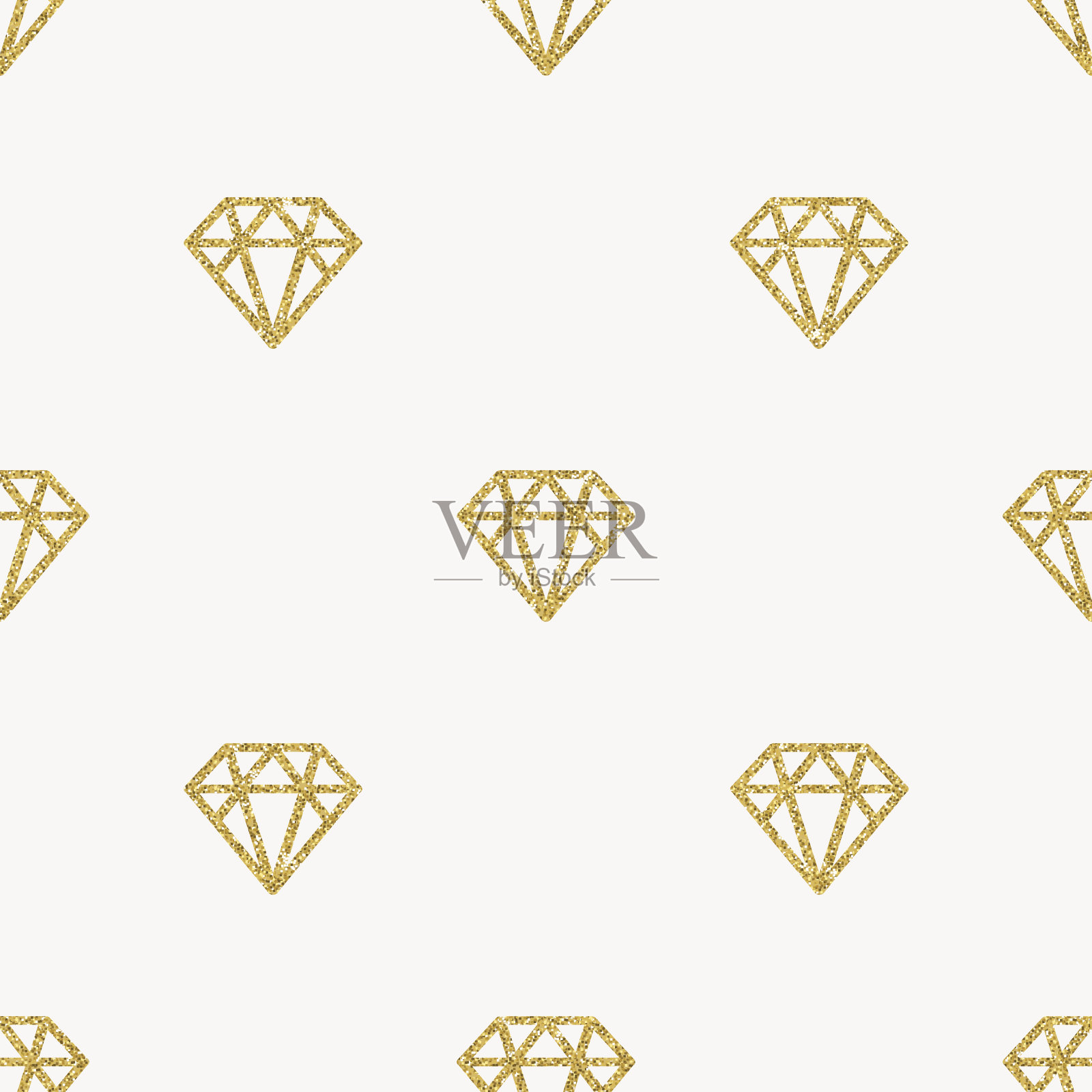 闪光的黄金钻石无缝背景插画图片素材