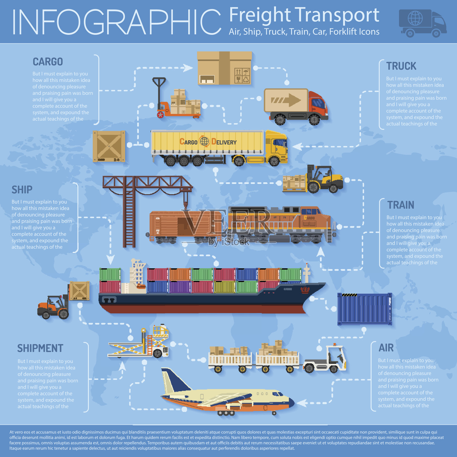 货物运输信息图插画图片素材