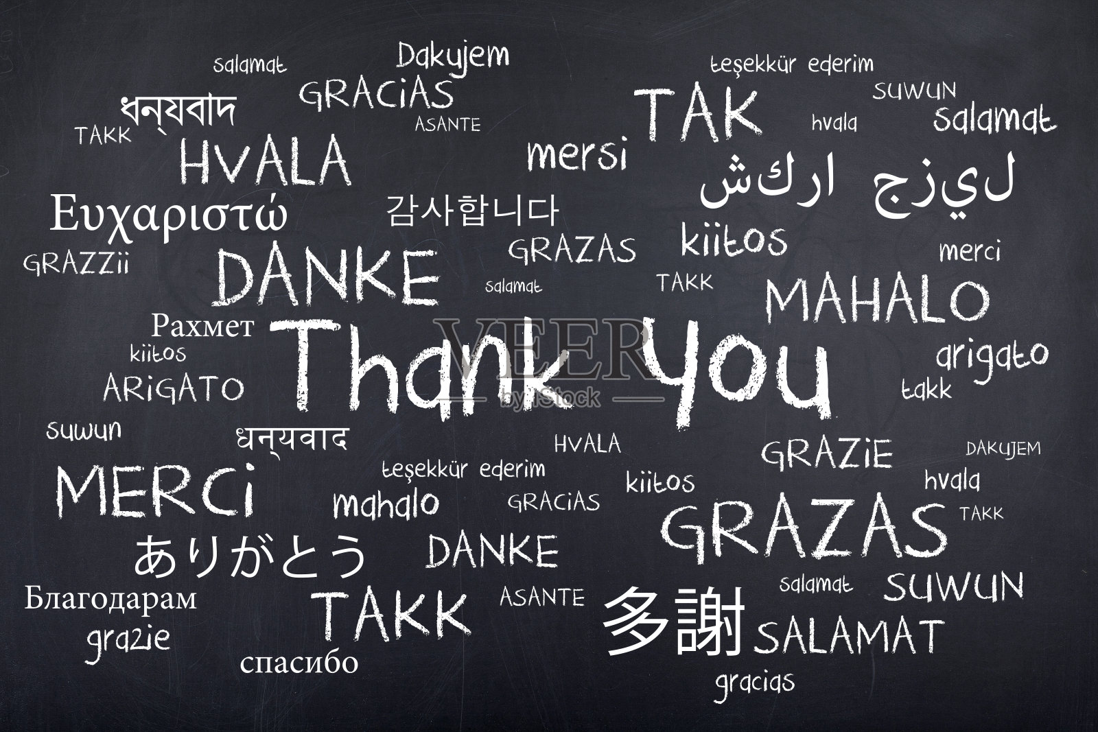 谢谢你的单词云在许多不同的语言照片摄影图片