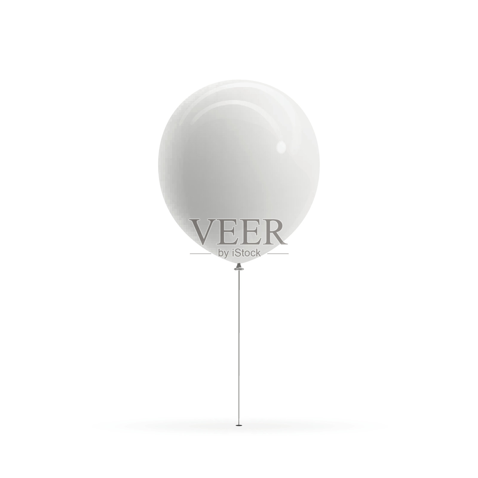 白色空白气球现实模型设计元素图片