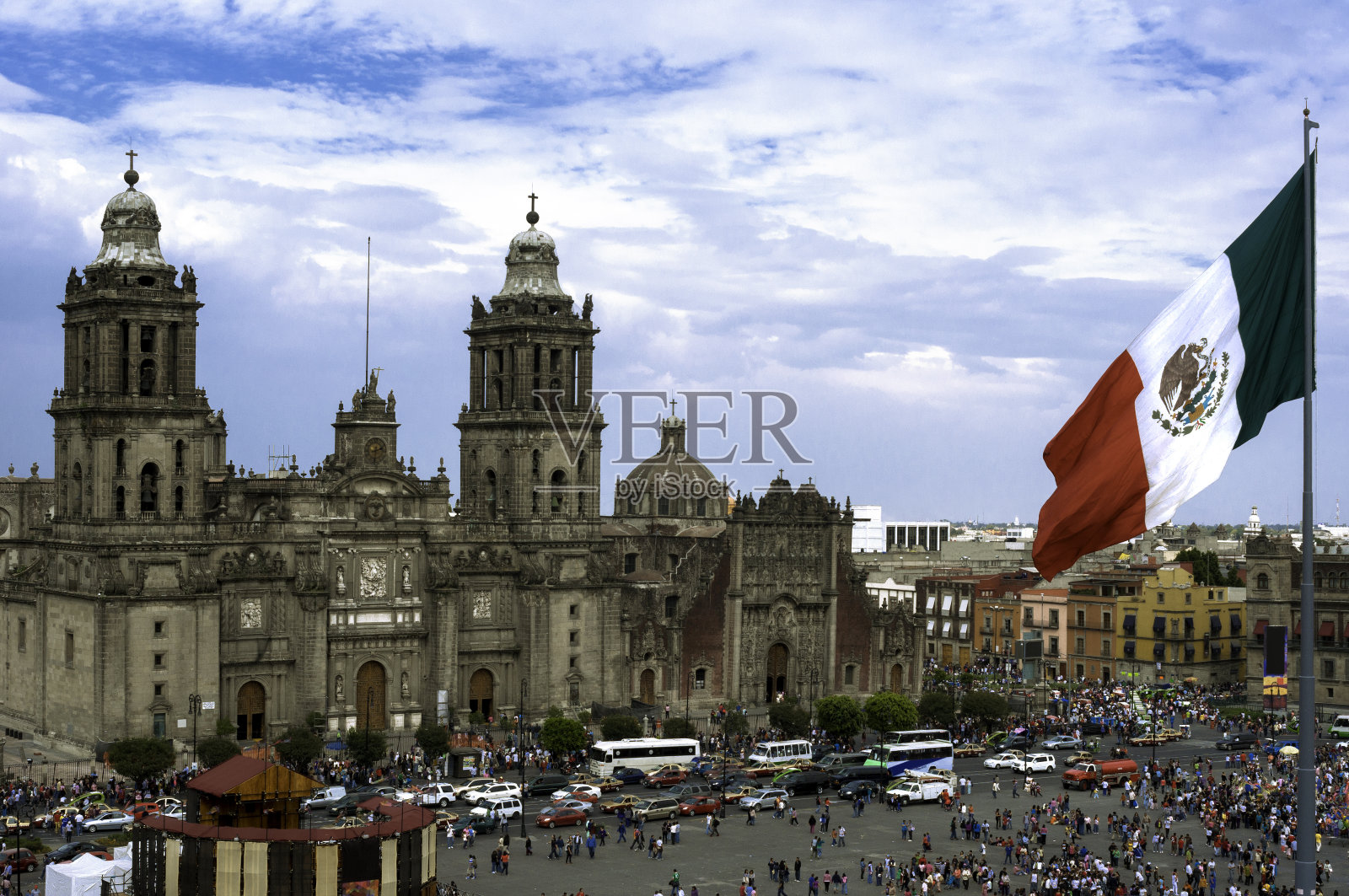 墨西哥城的索卡洛广场照片摄影图片