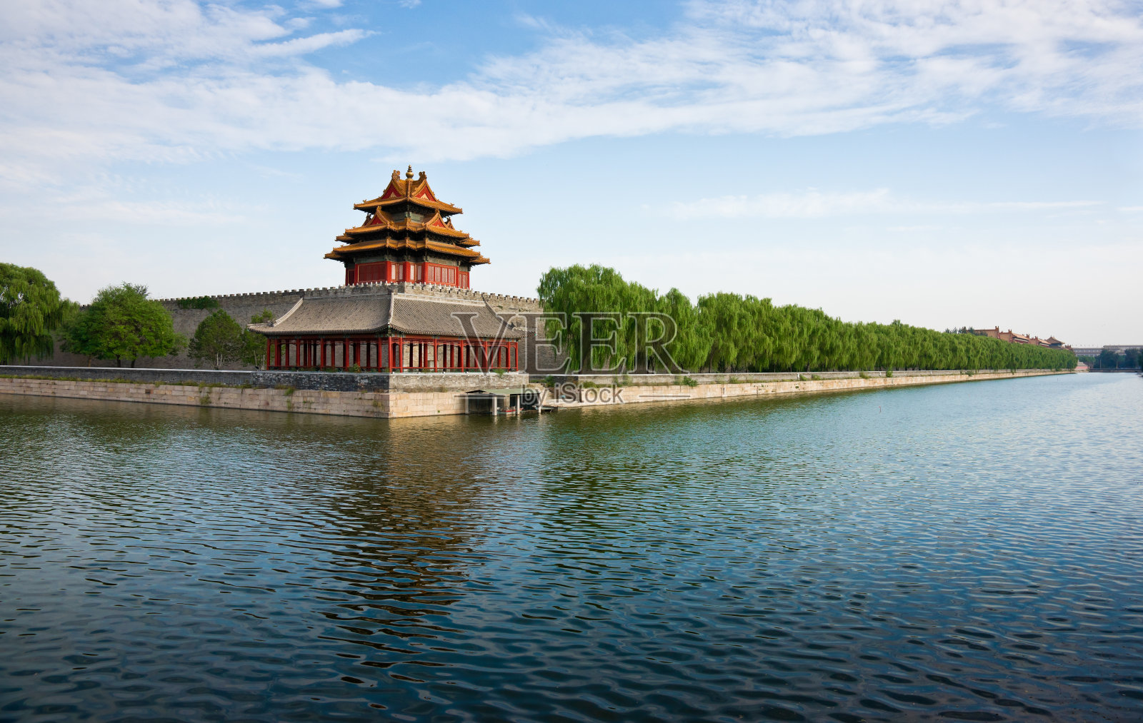 中国北京紫禁城的角箭塔照片摄影图片