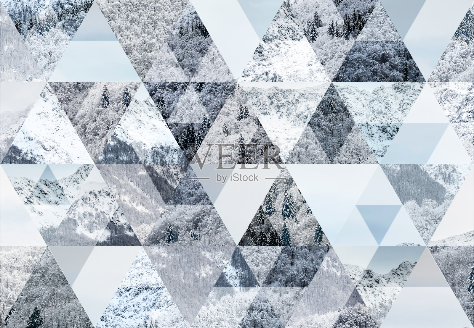抽象的三角形背景:意大利阿尔卑斯雪景冬季照片摄影图片