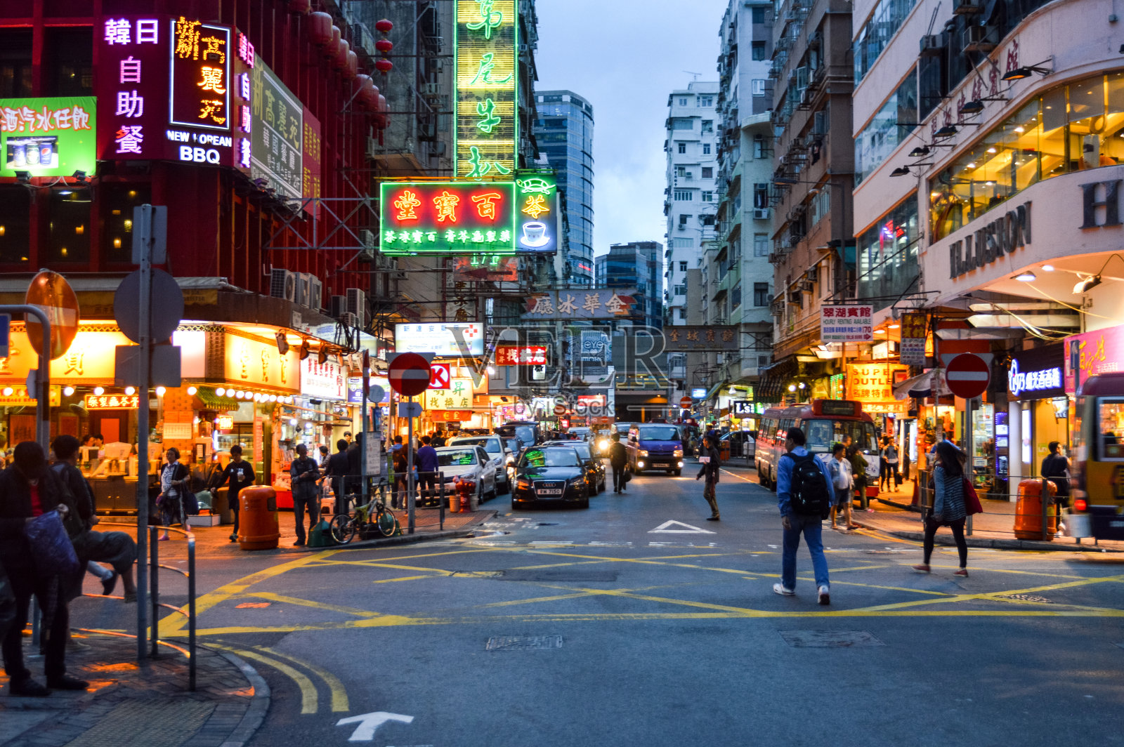 香港热闹的街景照片摄影图片