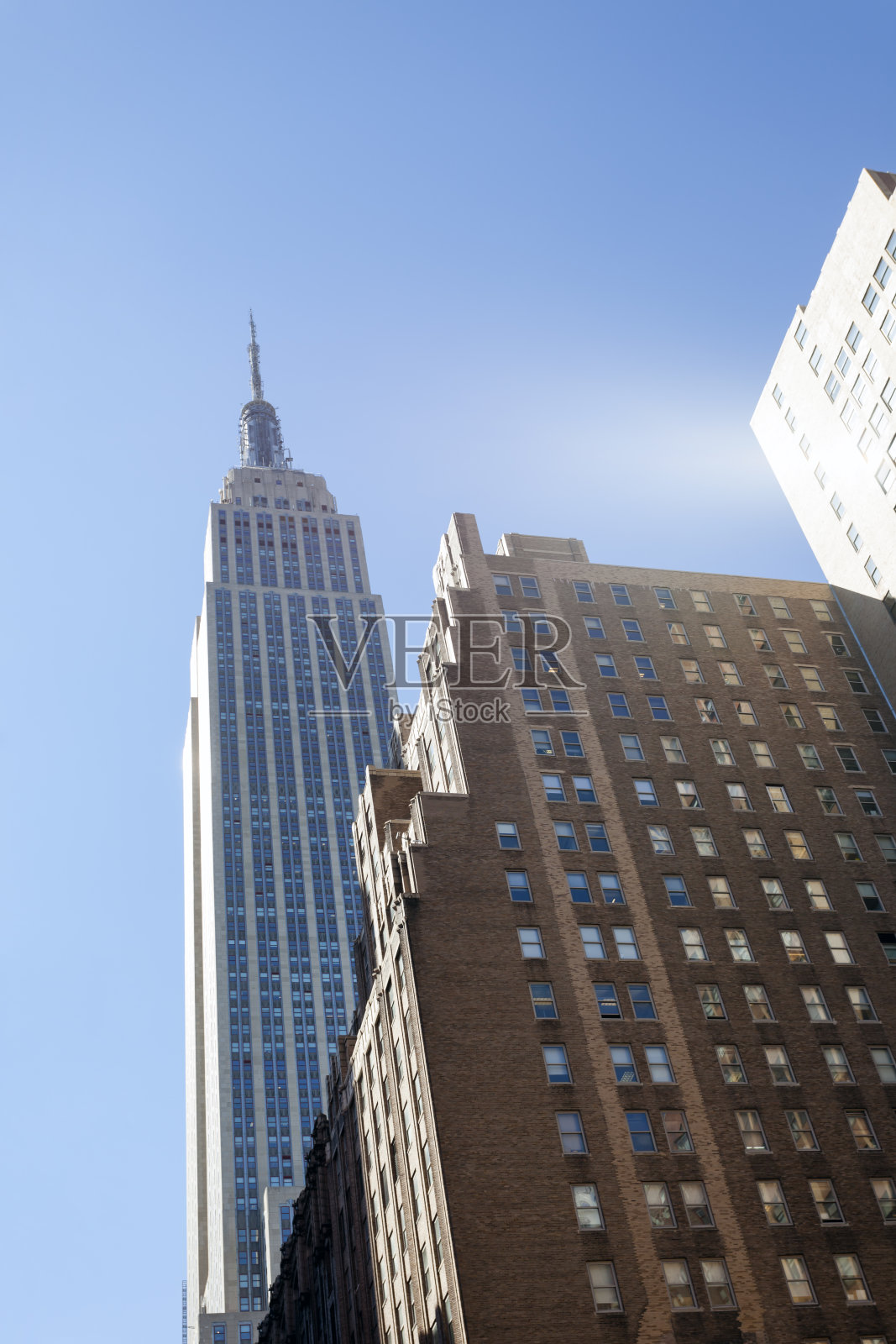曼哈顿的建筑和帝国大厦，纽约照片摄影图片