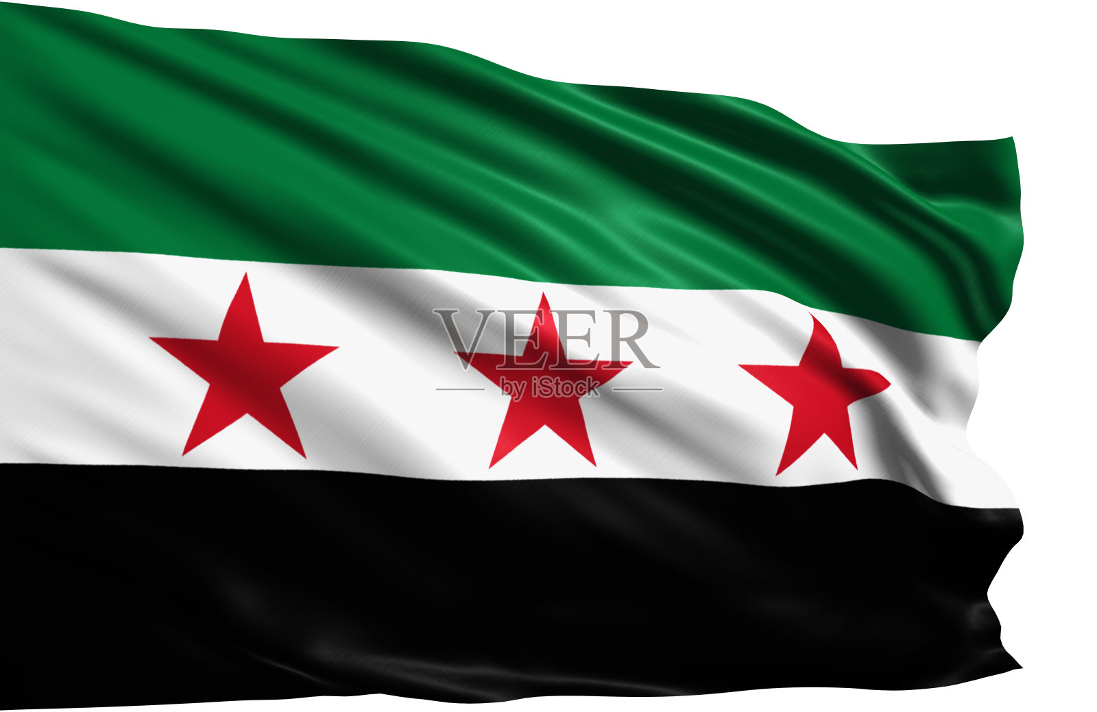 叙利亚-叙利亚全国联盟旗帜照片摄影图片