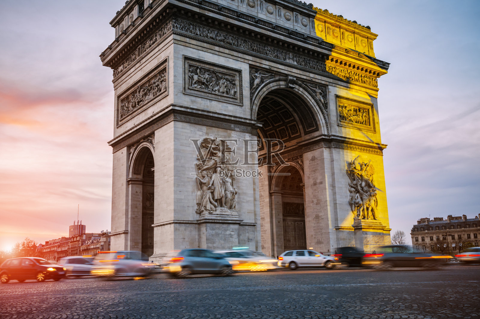 巴黎凯旋门照片摄影图片