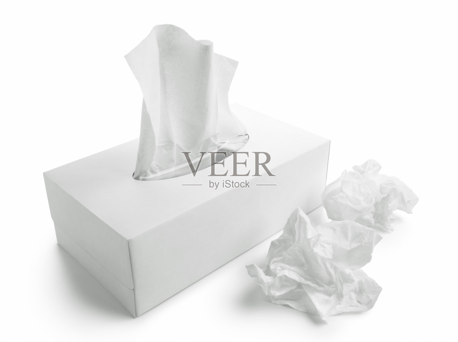 纸巾纸盒白色背景照片摄影图片