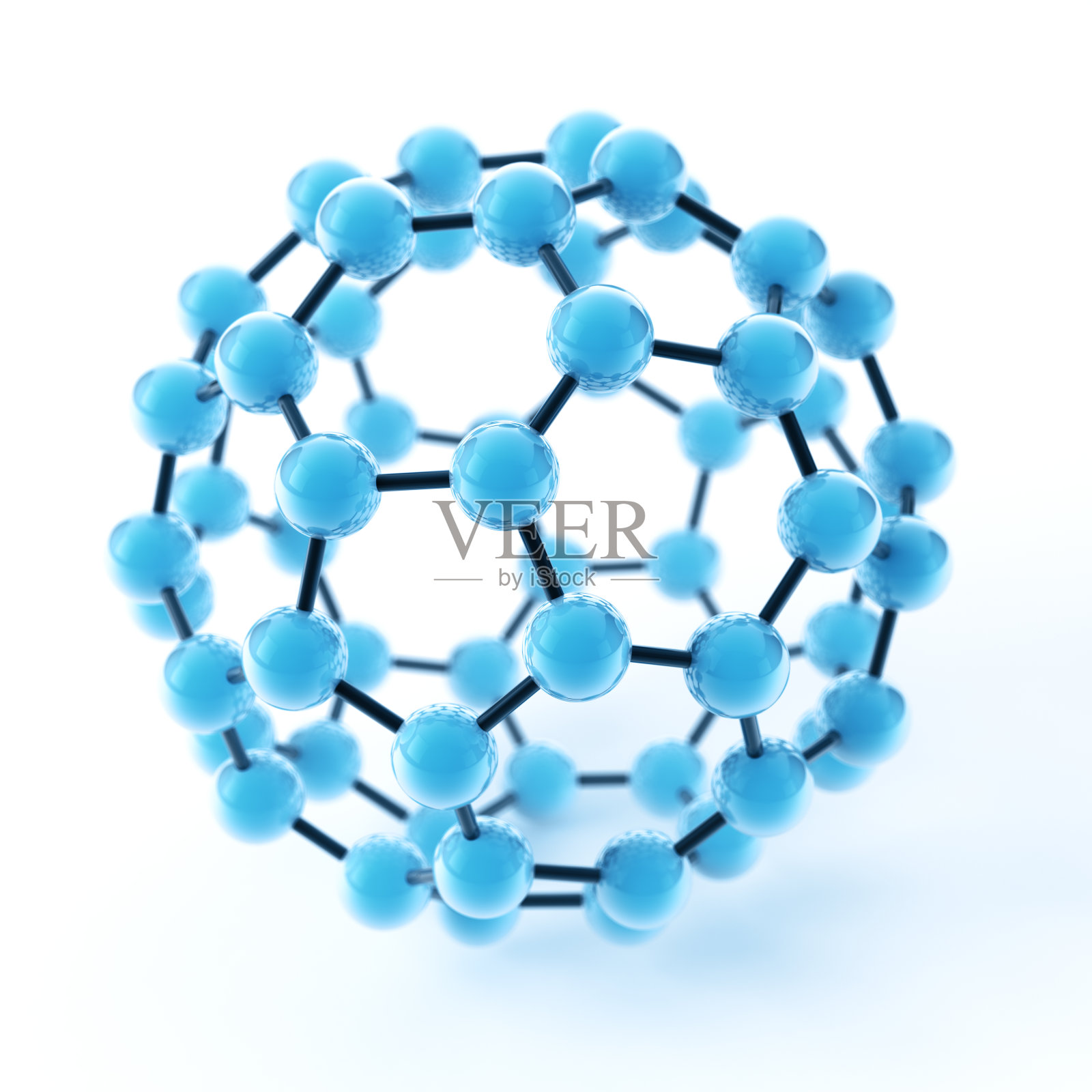 巴基球富勒烯分子插画图片素材