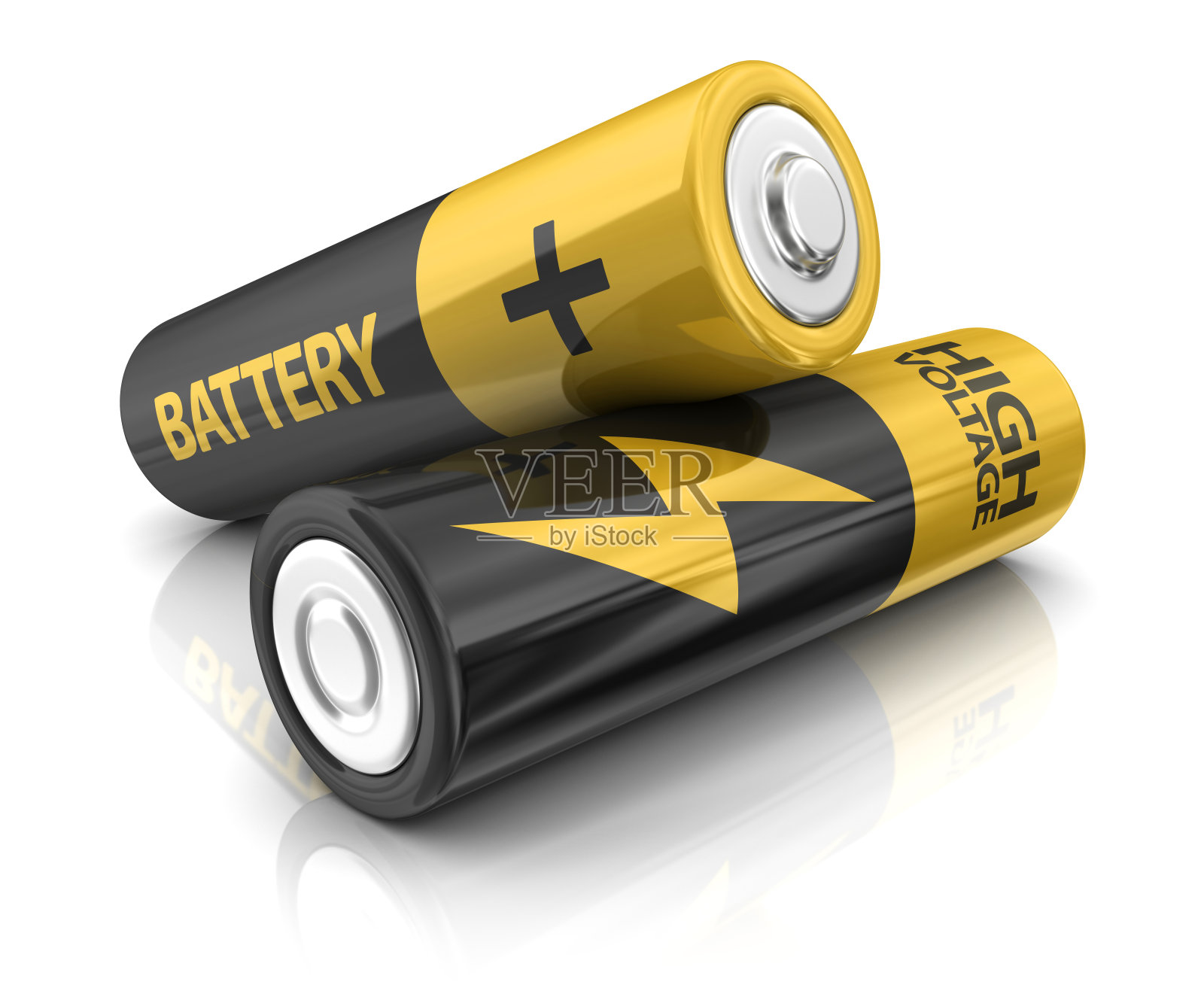 两个AA电池设计元素图片