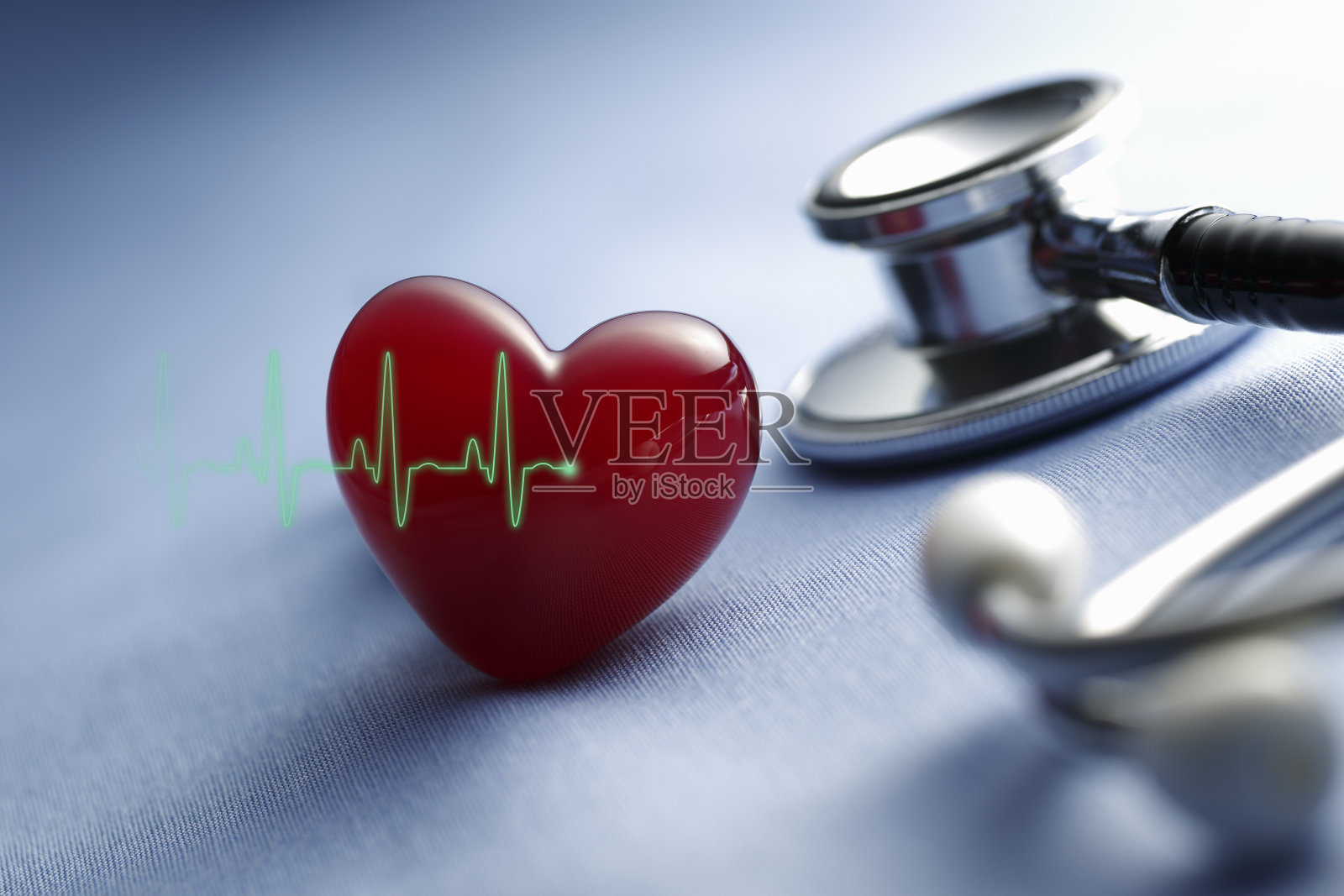 心脏护理和心电图照片摄影图片