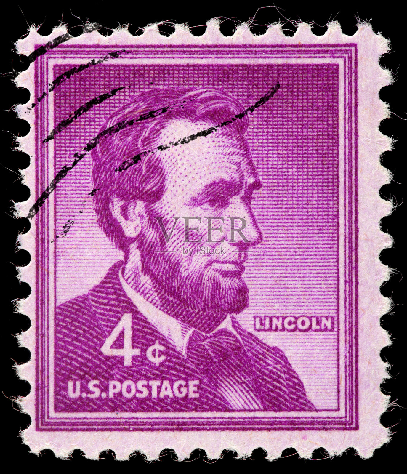 亚伯拉罕·林肯美国邮票，美国第16任总统照片摄影图片