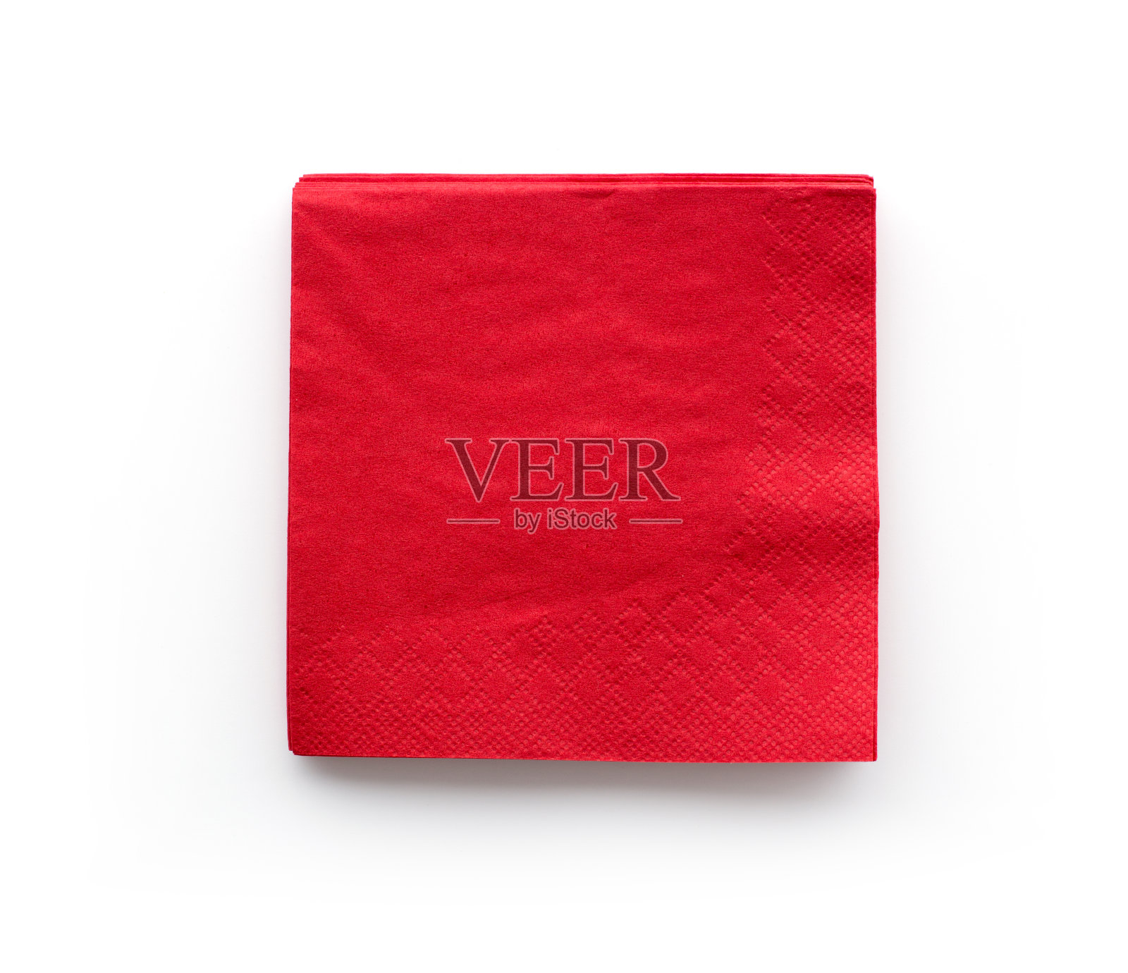 堆叠红色的鸡尾酒餐巾纸-孤立照片摄影图片