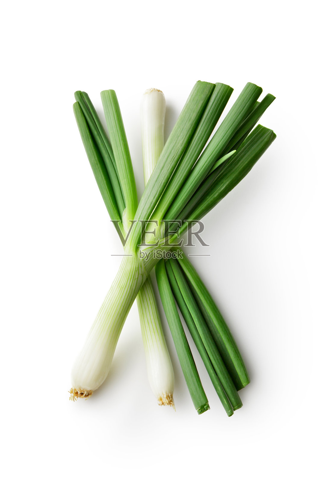 蔬菜:白色背景上孤立的小葱照片摄影图片