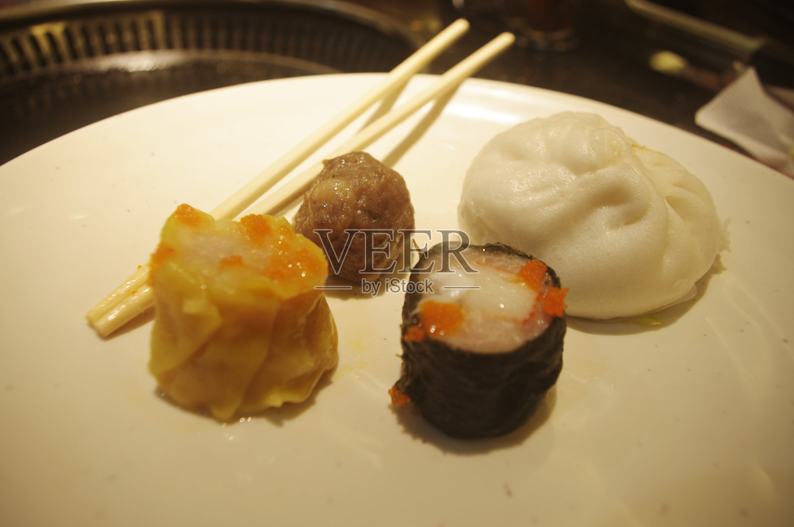 日本食品自助餐照片摄影图片