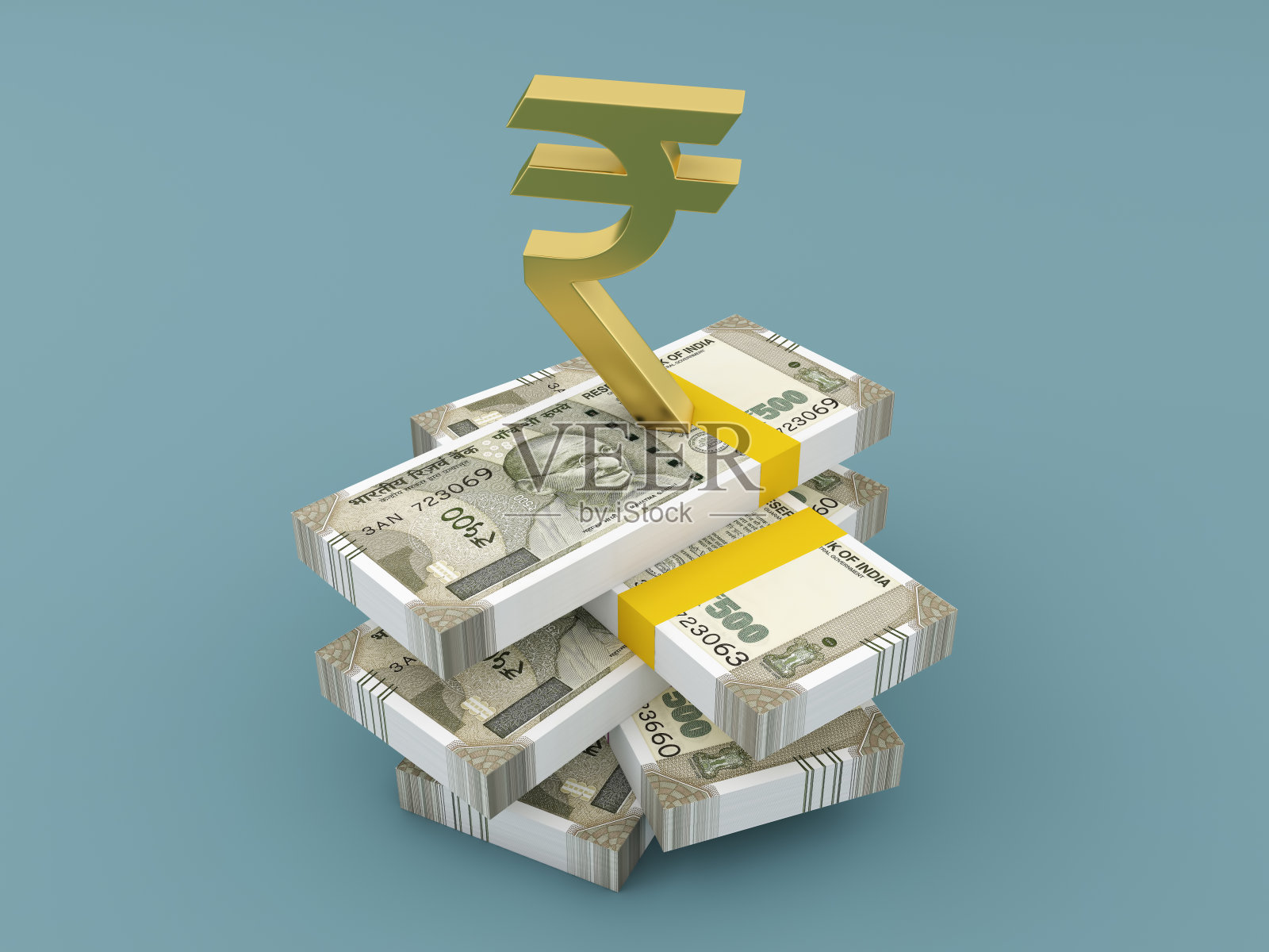 有符号的新印度货币插画图片素材
