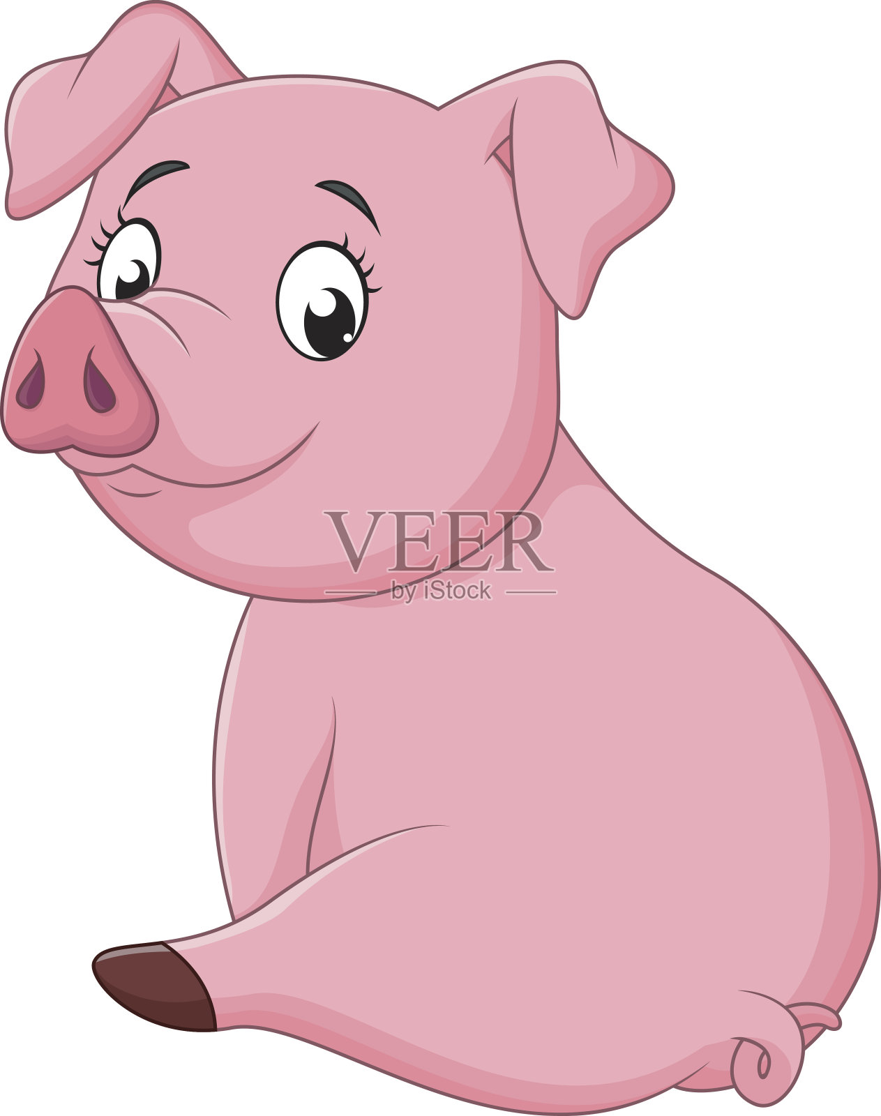 卡通可爱小猪设计元素图片