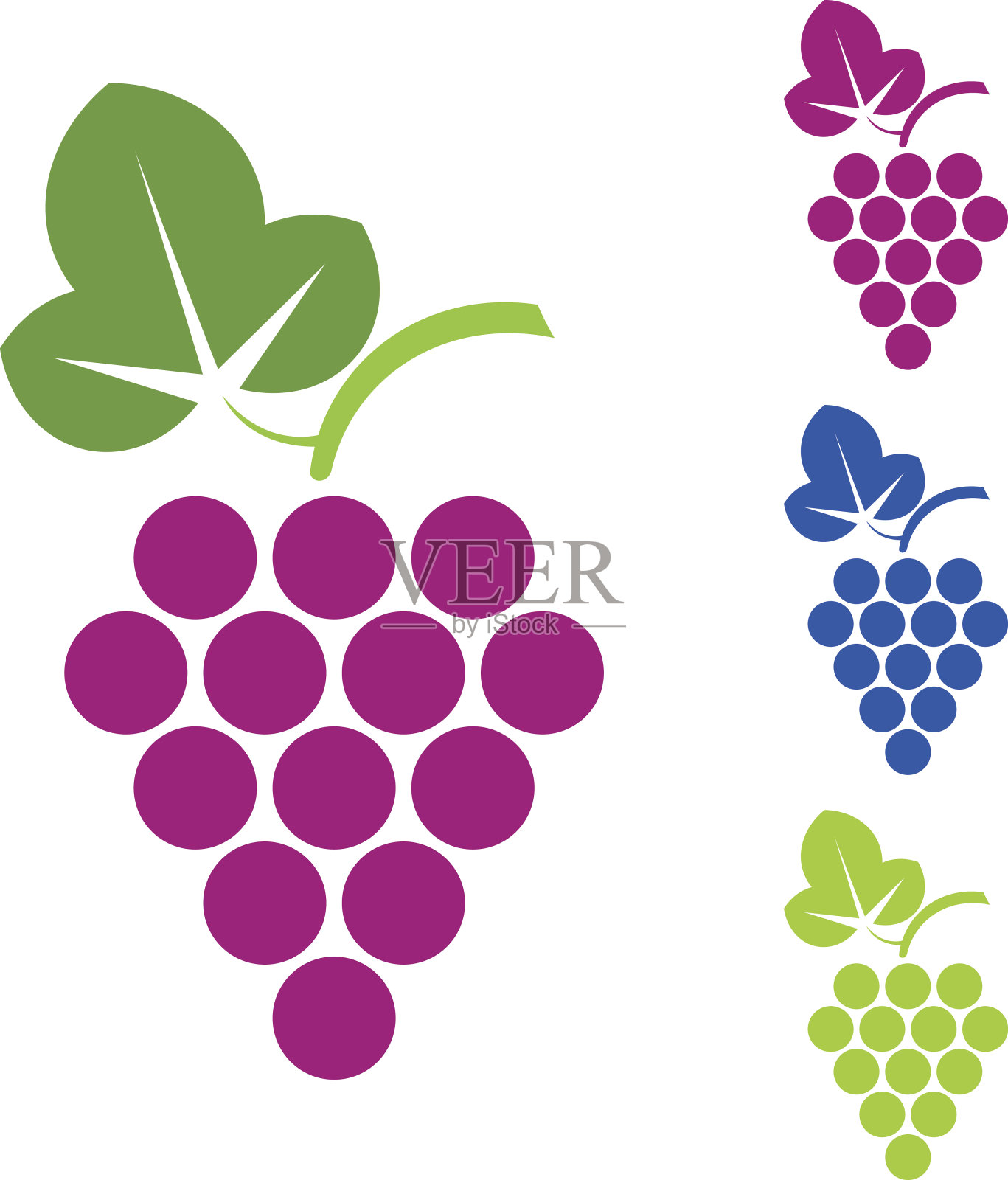 葡萄的迹象。葡萄酒生产设计元素图片