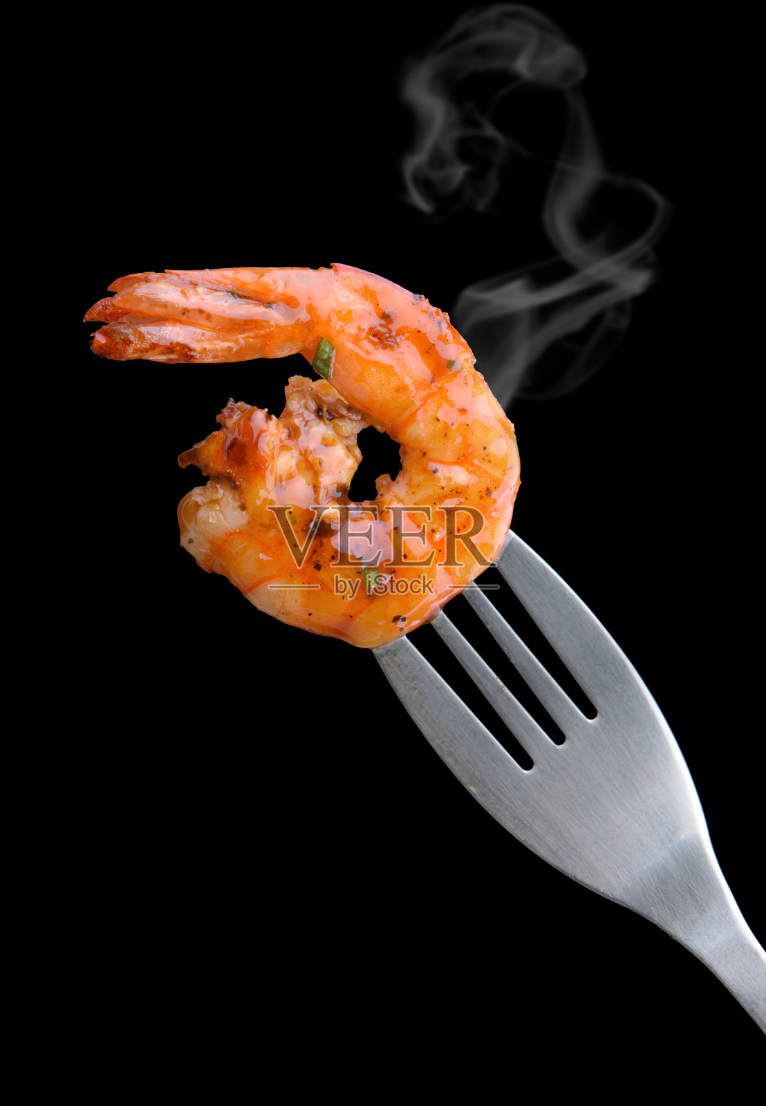 烤虾，烧烤风格照片摄影图片