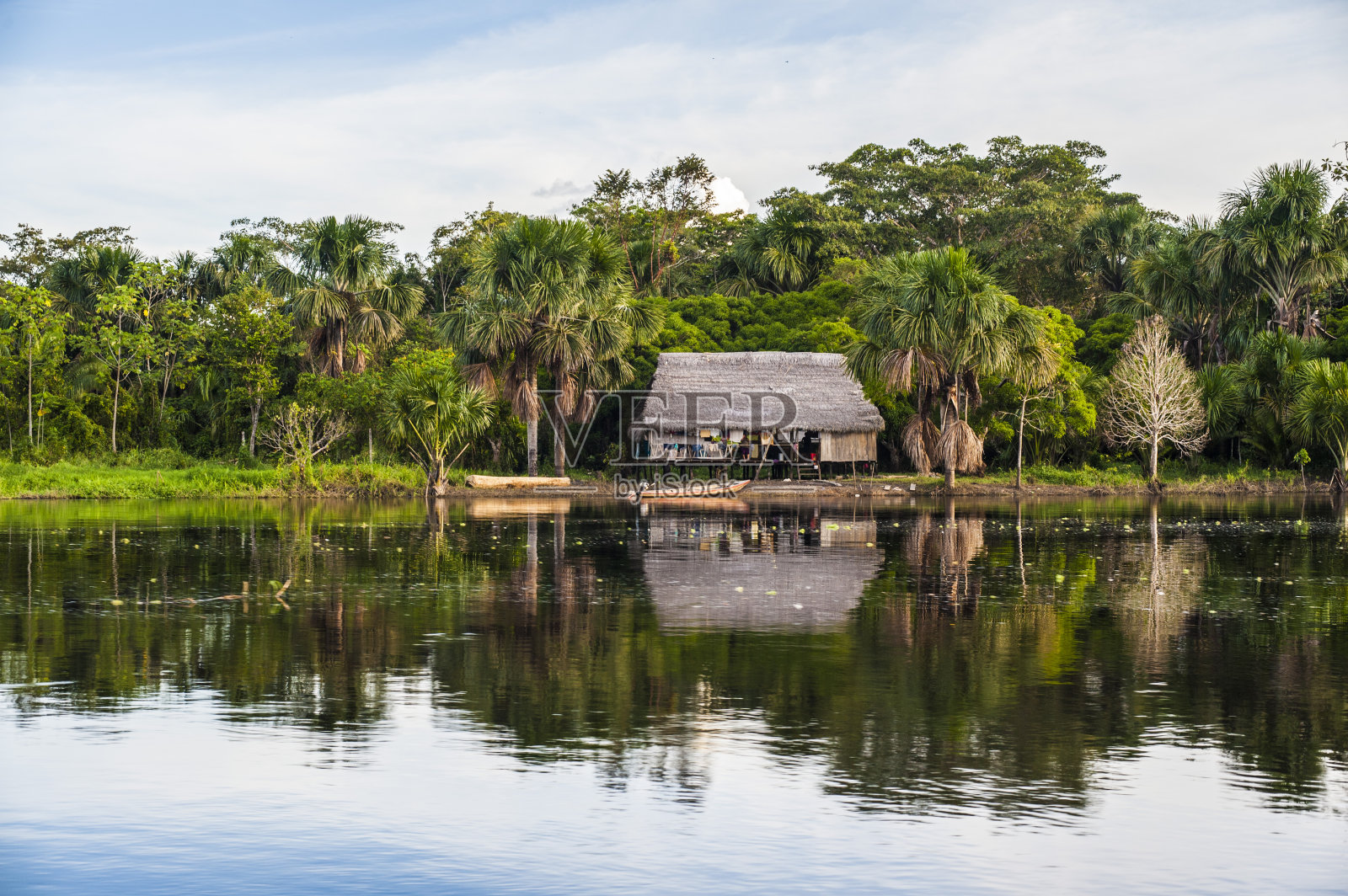 帕卡亚萨米利亚国家公园，秘鲁亚马逊。画以Maranon河为照片摄影图片