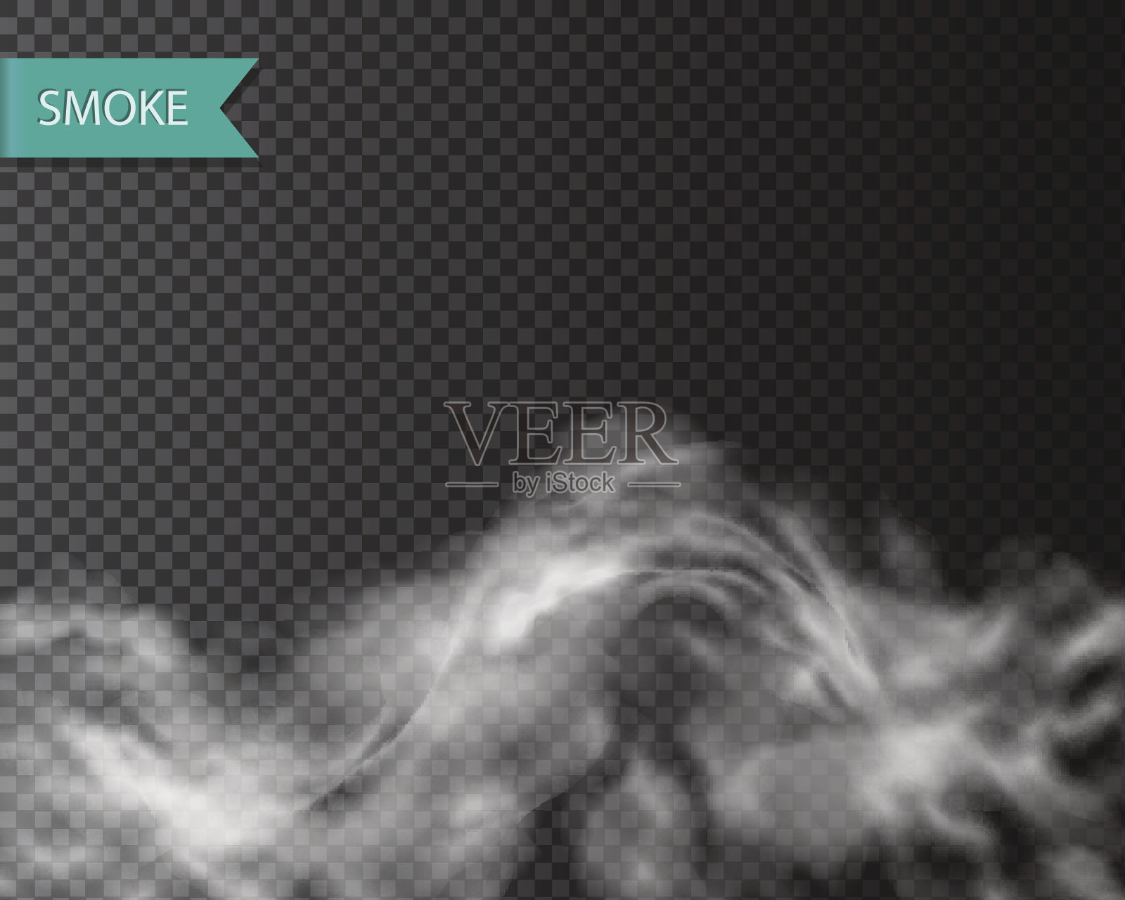 烟雾或云隔离透明效果。矢量云量，薄雾模板设计元素图片