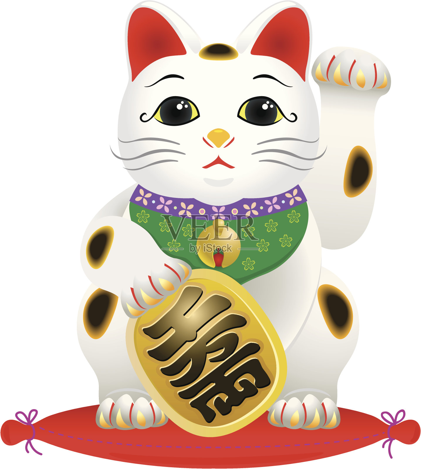 经典的日本幸运猫插画图片素材
