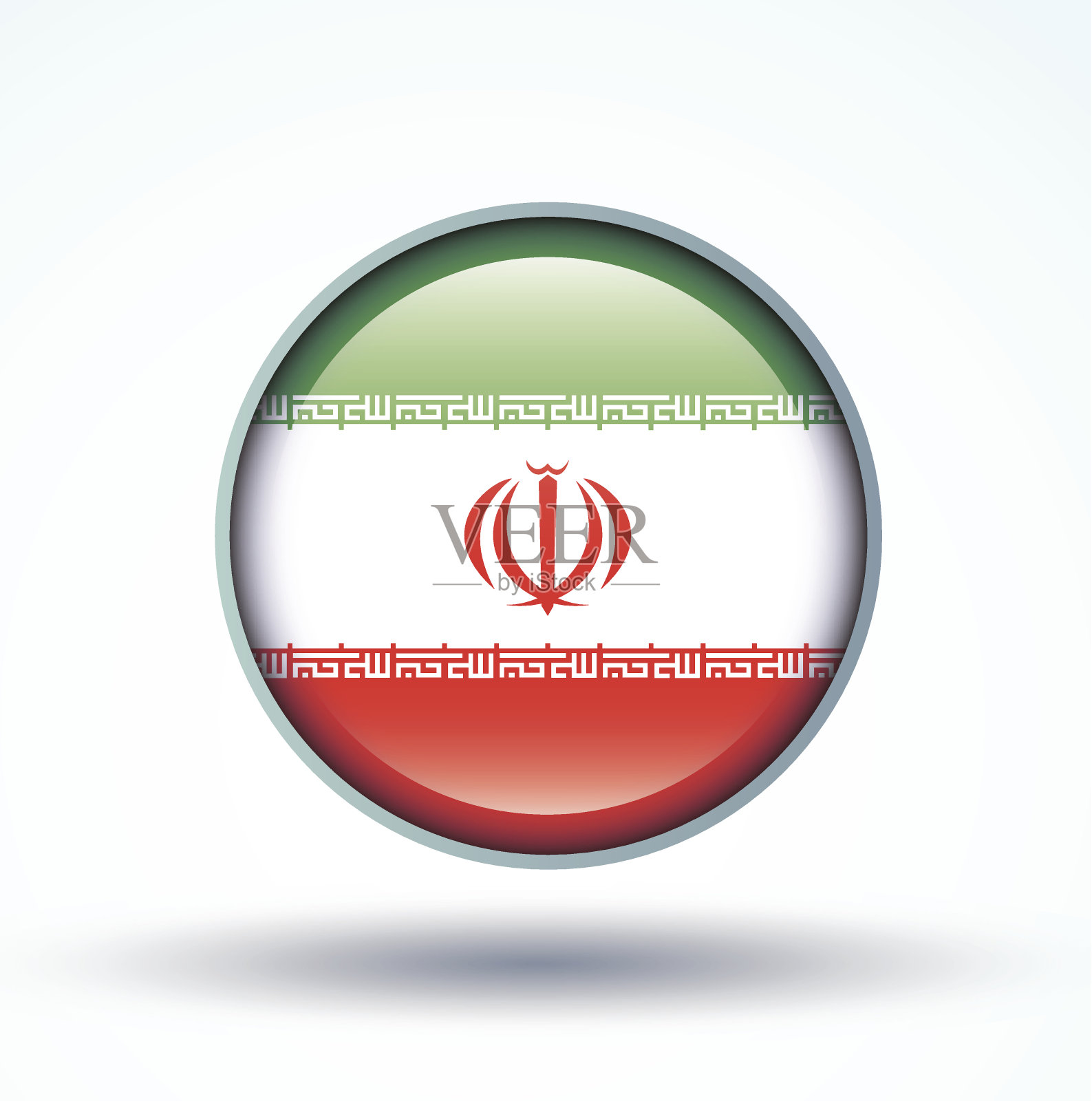伊朗国旗，矢量图插画图片素材