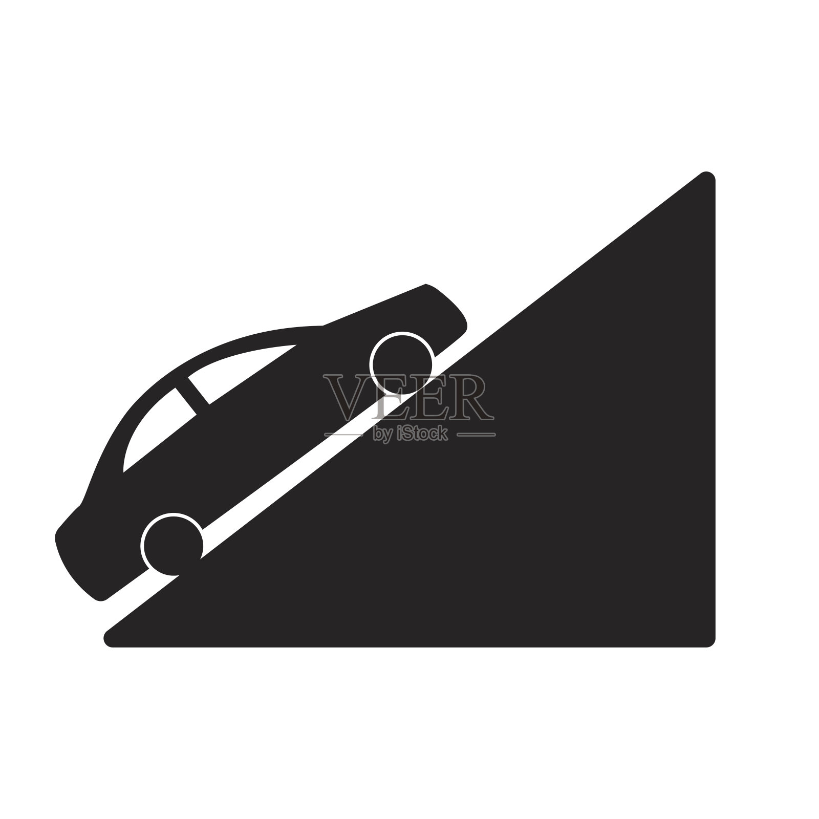 交通标志，陡坡标志设计元素图片