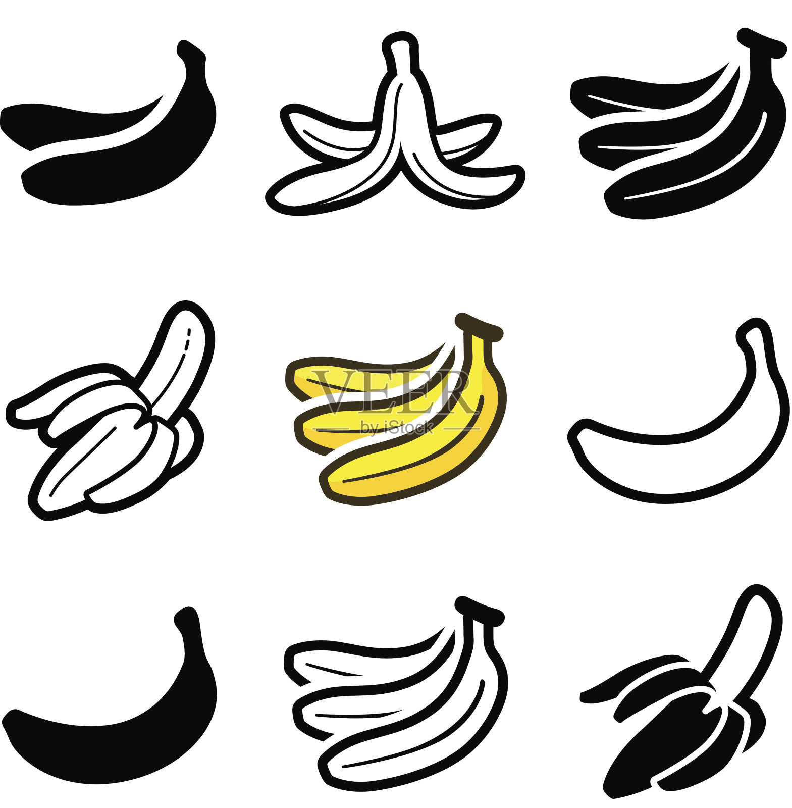 香蕉设计元素图片