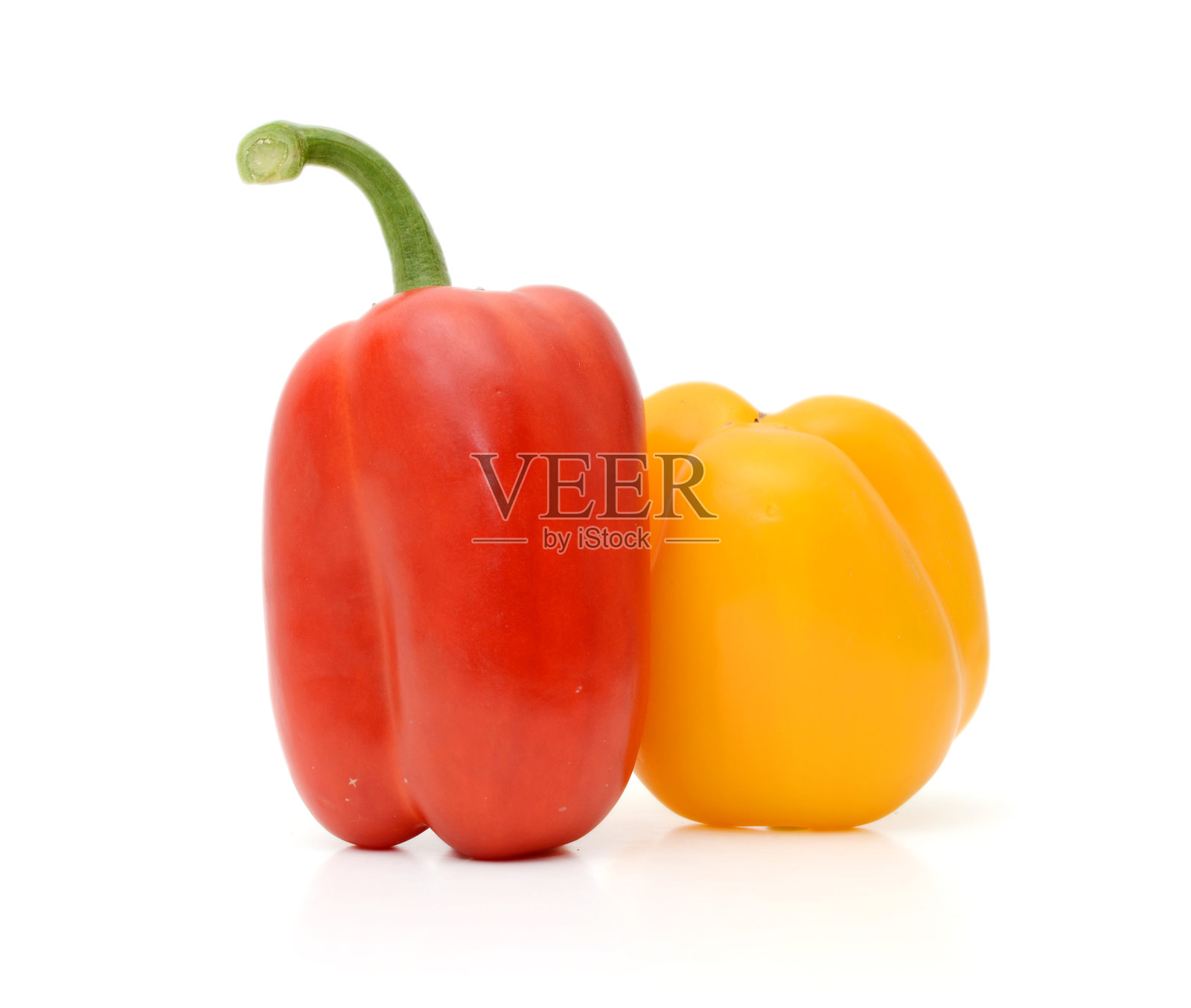 新鲜的彩色甜椒在白色的背景照片摄影图片
