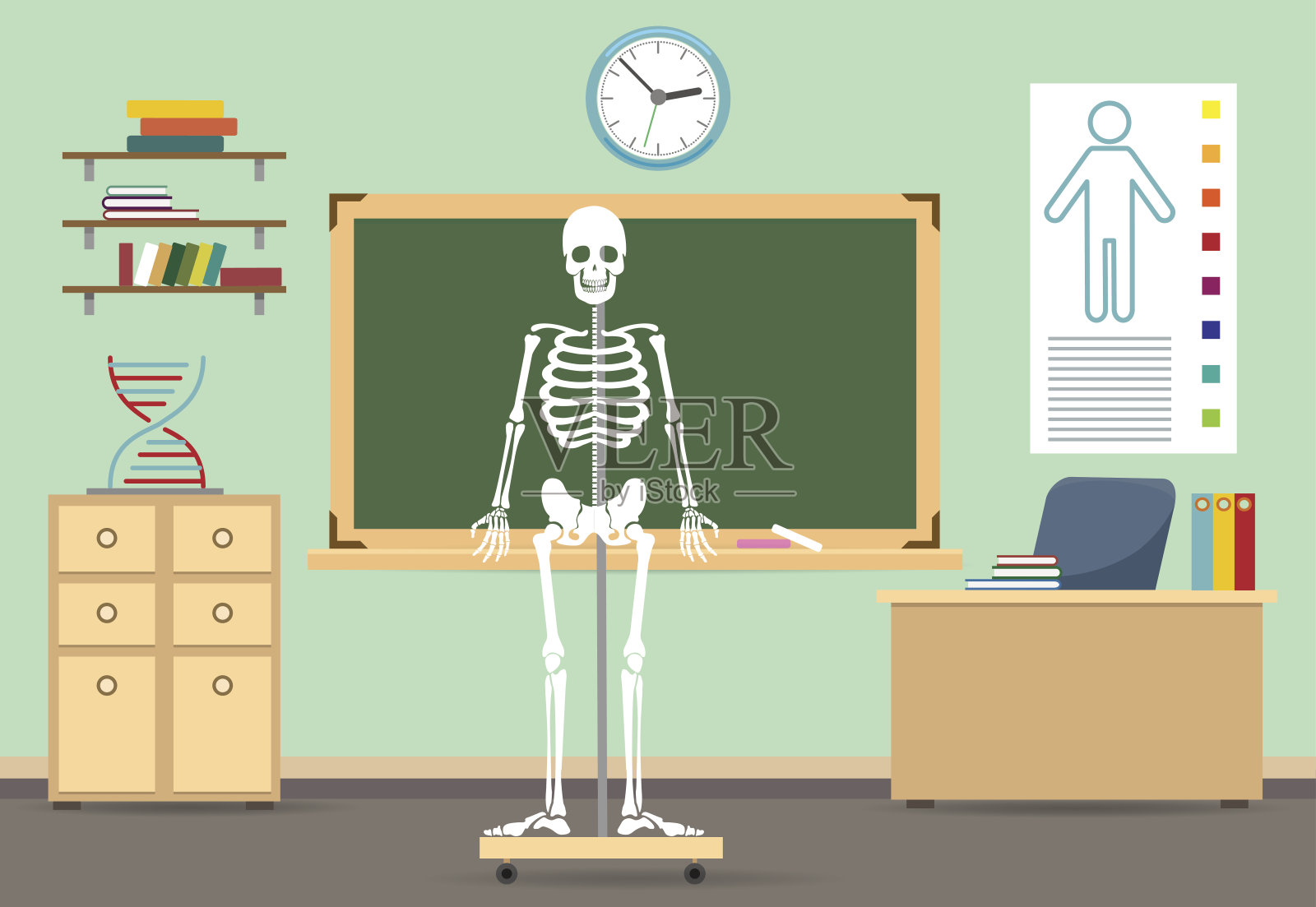 解剖学教室室内插画图片素材
