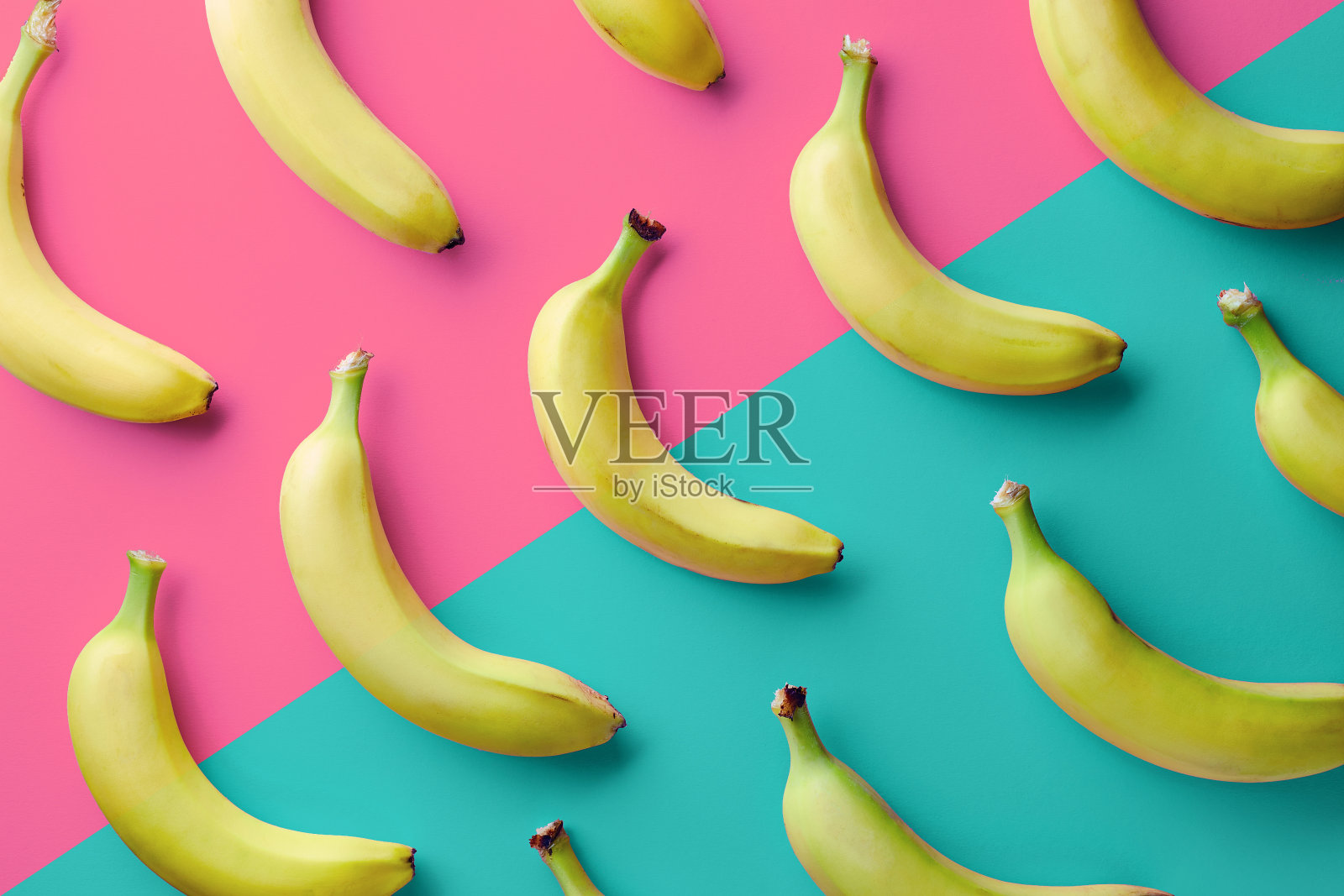 五颜六色的香蕉图案插画图片素材