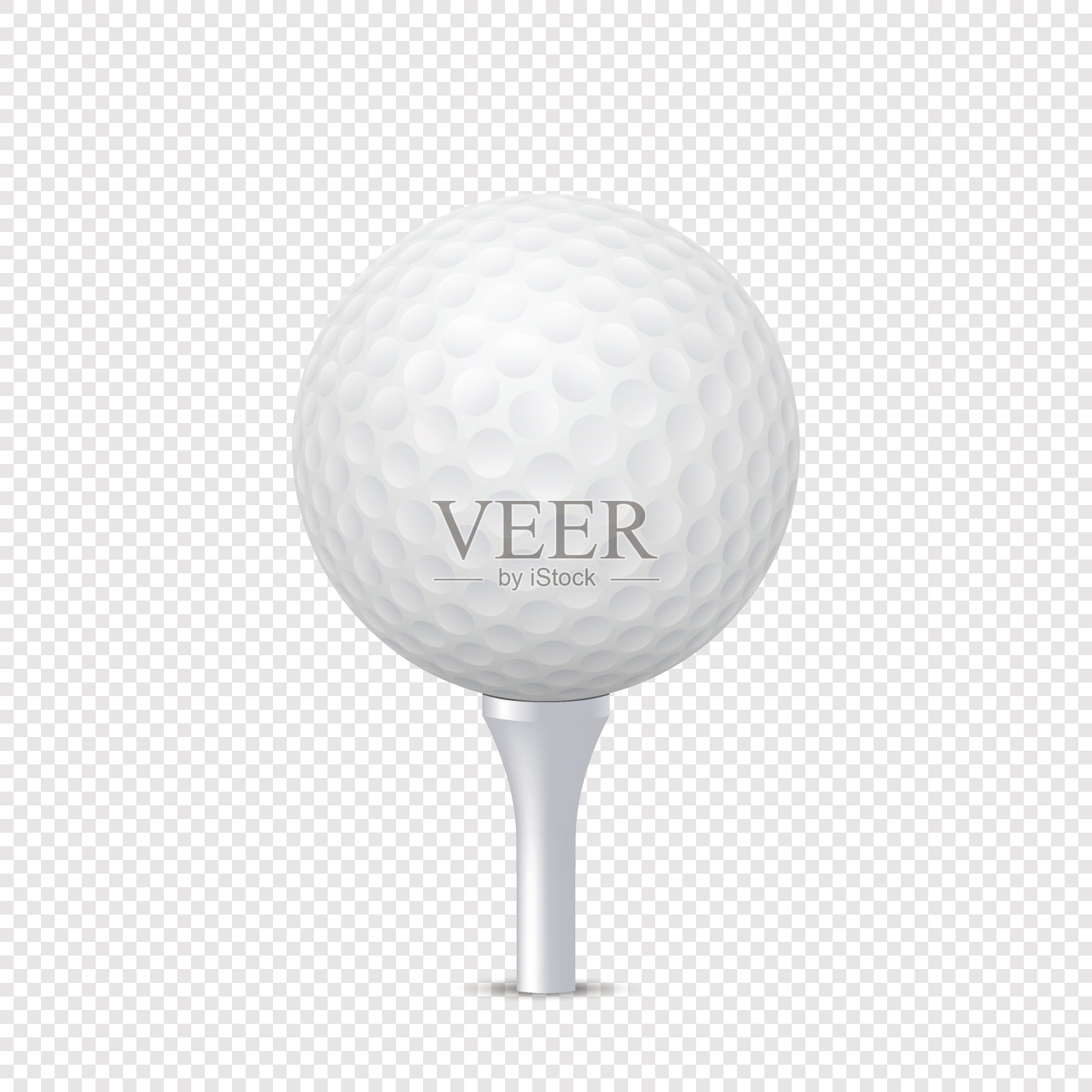 矢量白色现实的高尔夫球模板上t -孤立。EPS10中的设计模板设计元素图片