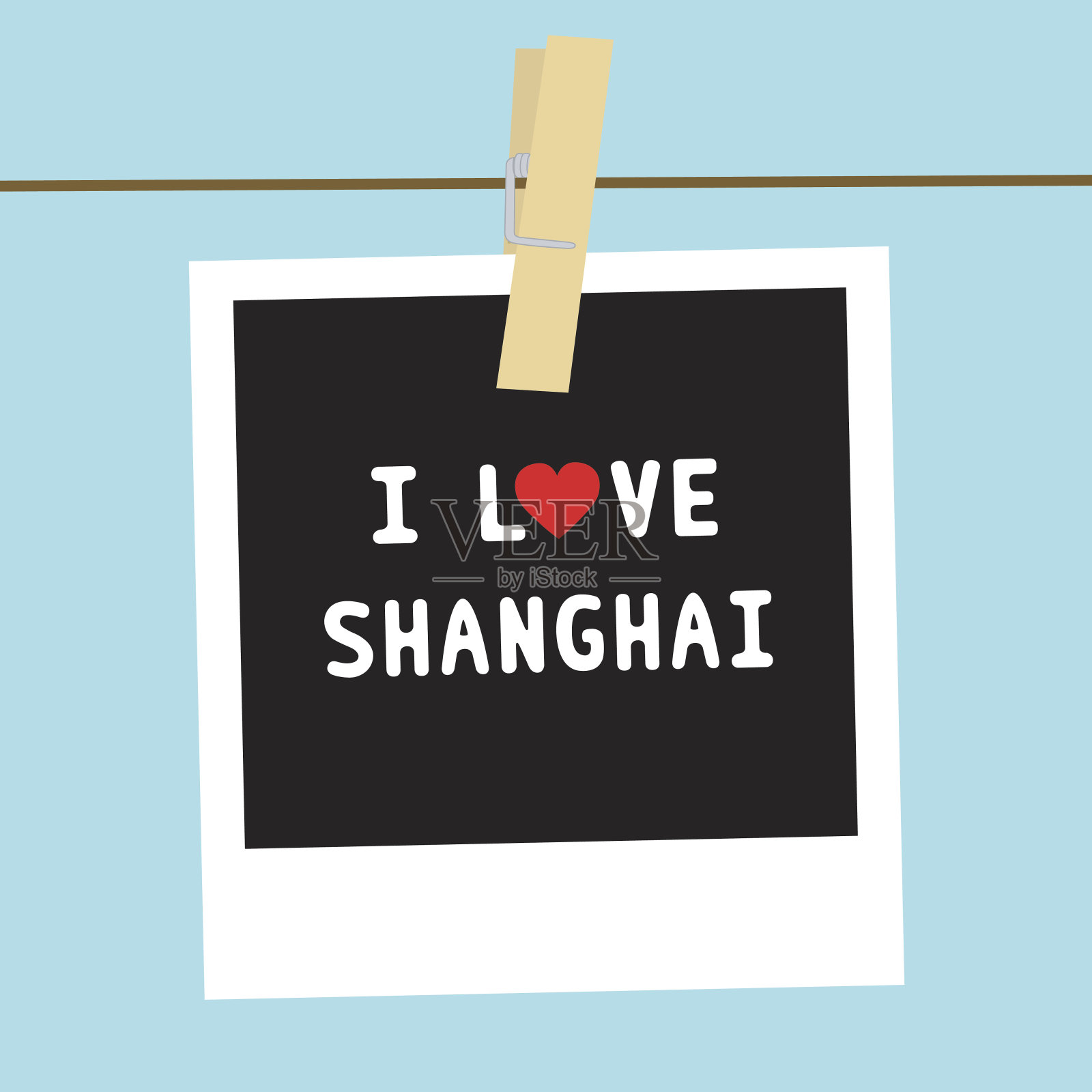 我爱SHANGHAI3插画图片素材