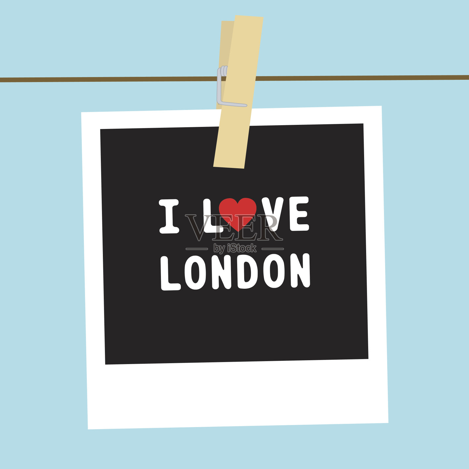 我爱LONDON3插画图片素材