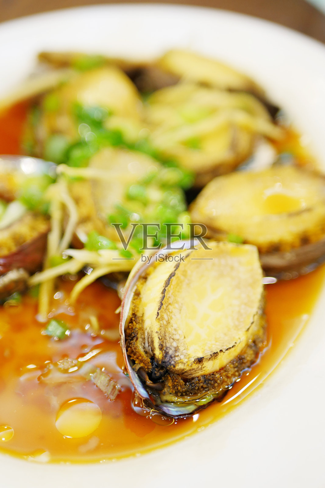 酱油鲍鱼，中国菜照片摄影图片