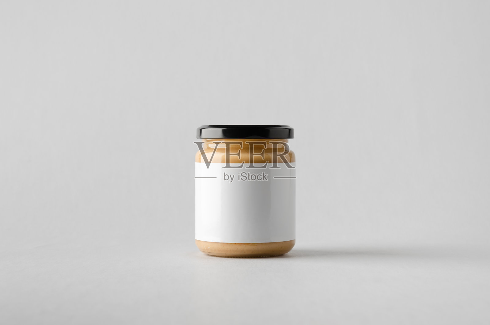 花生/杏仁/坚果黄油罐模型-空白标签照片摄影图片
