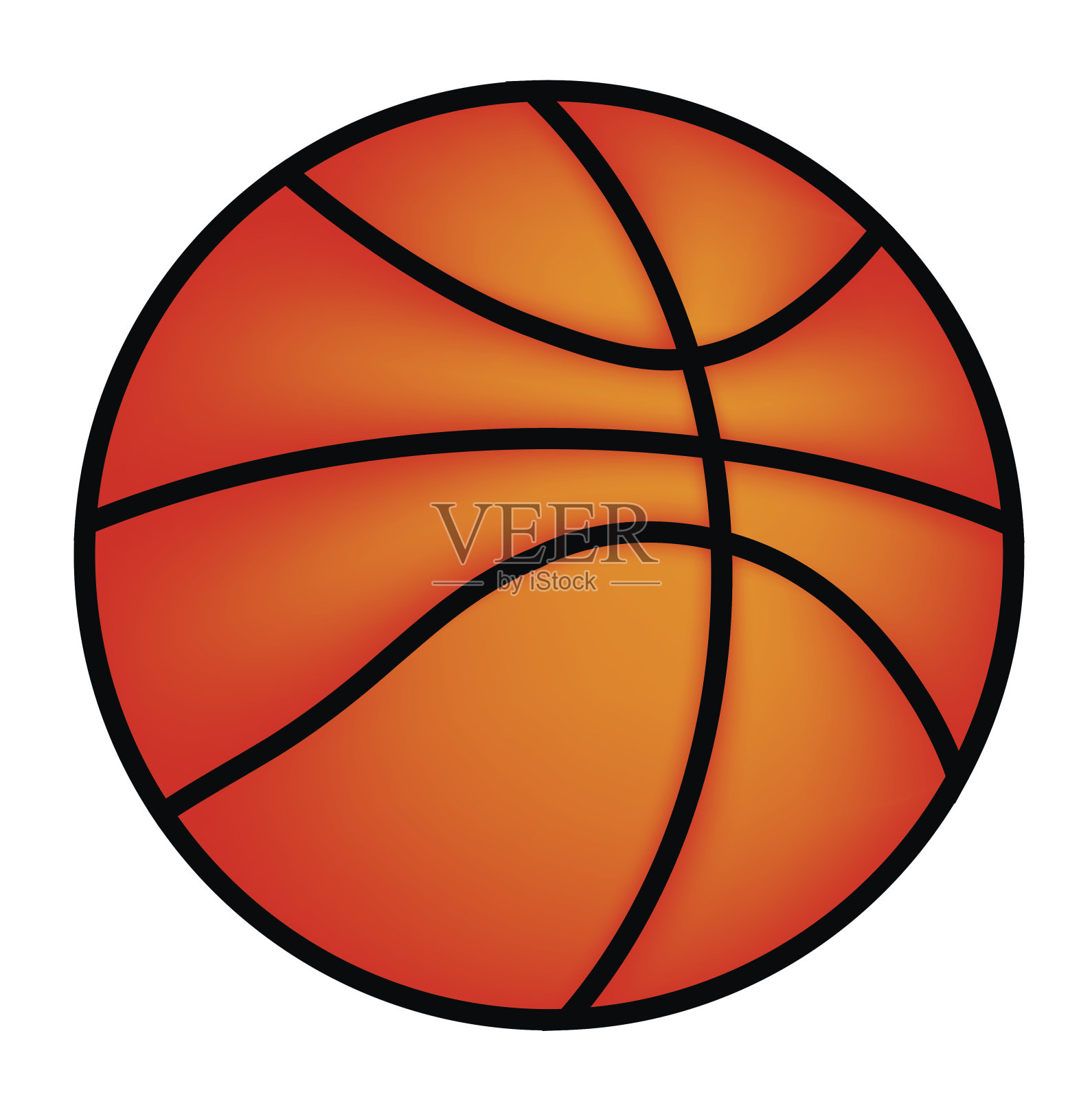 矢量篮球图标孤立的白色背景插画图片素材