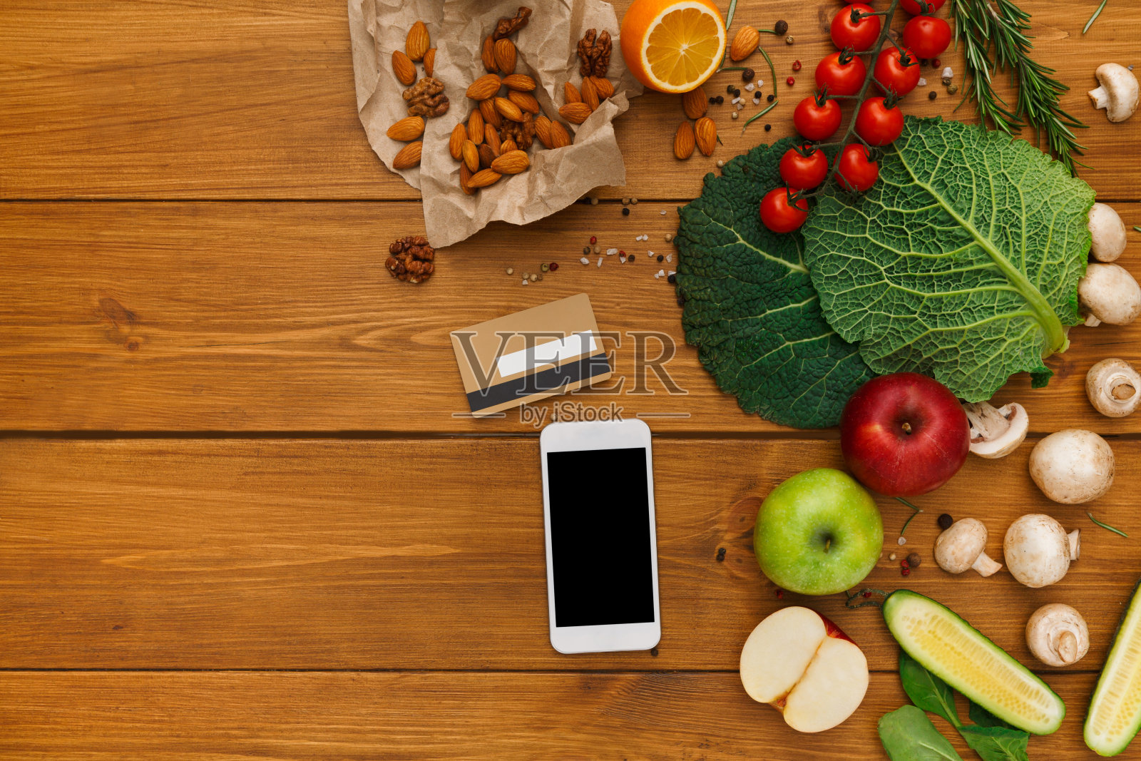 健康食品，网上购物照片摄影图片