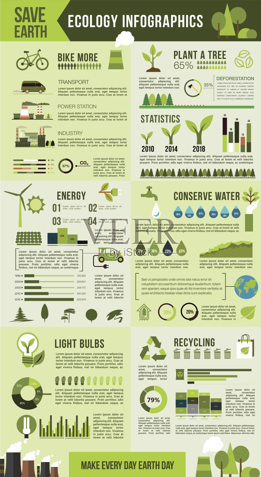 生态环保信息图形设计插画图片素材