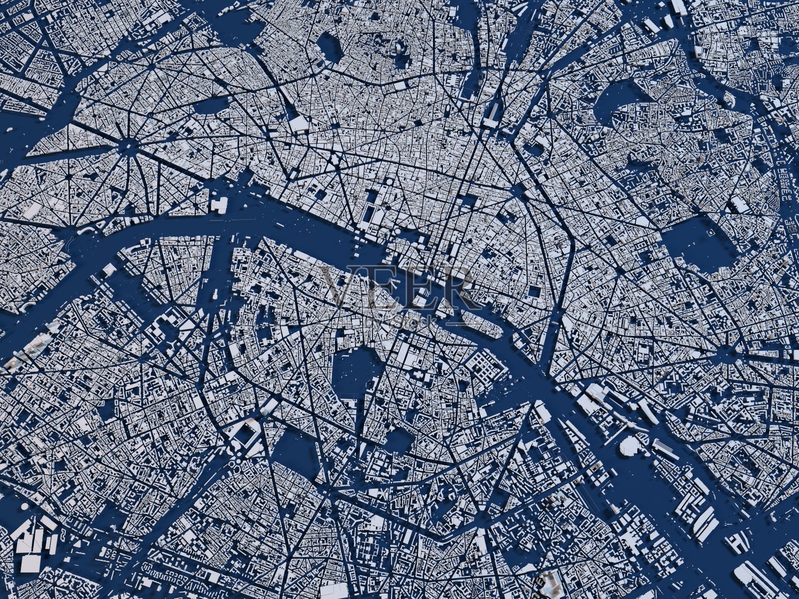 巴黎地图，卫星视图，城市，法国照片摄影图片