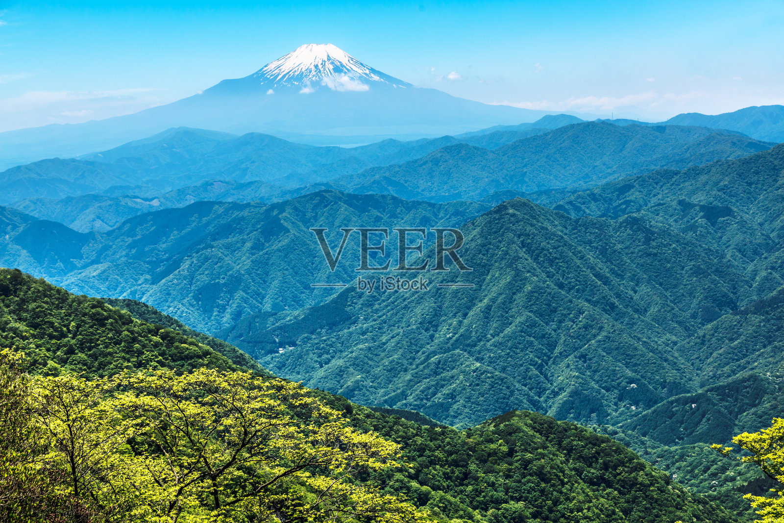 从西藤泽看到的富士山照片摄影图片