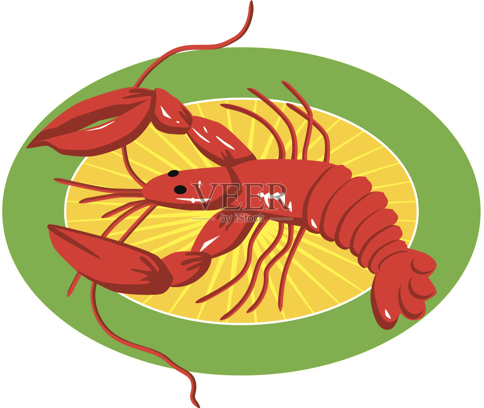 小龙虾插画图片素材