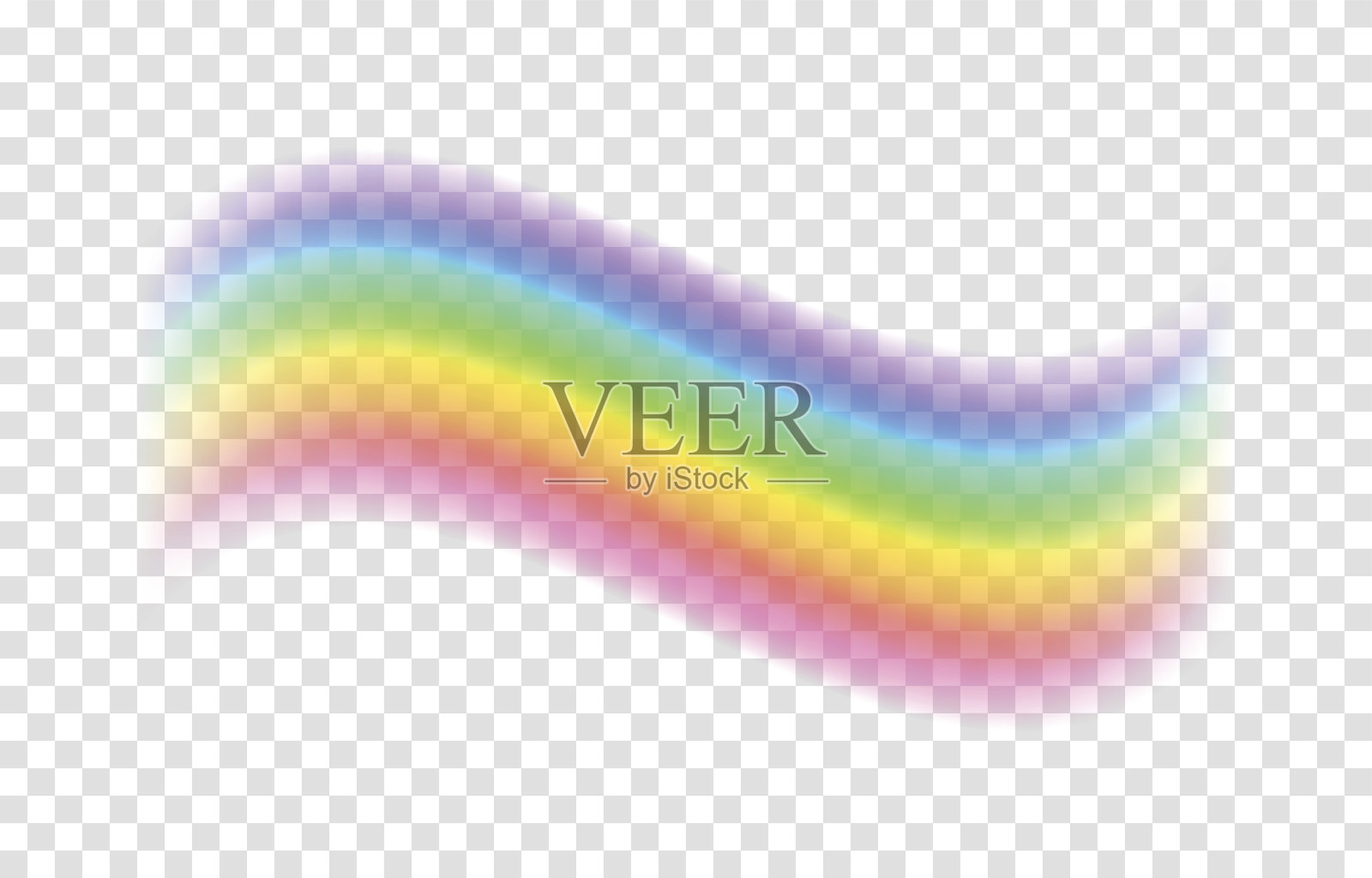 透明的彩虹。矢量插图。设计元素图片