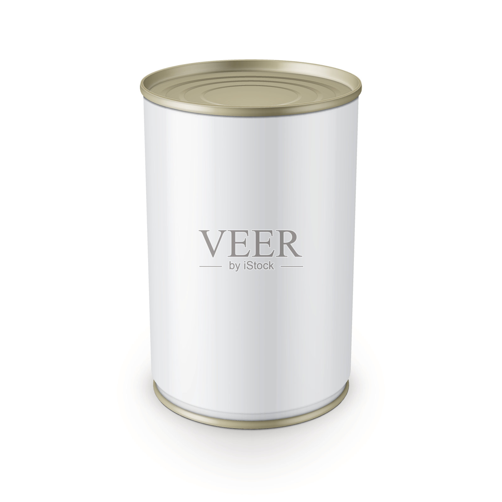 锡罐孤立在白色背景上设计元素图片
