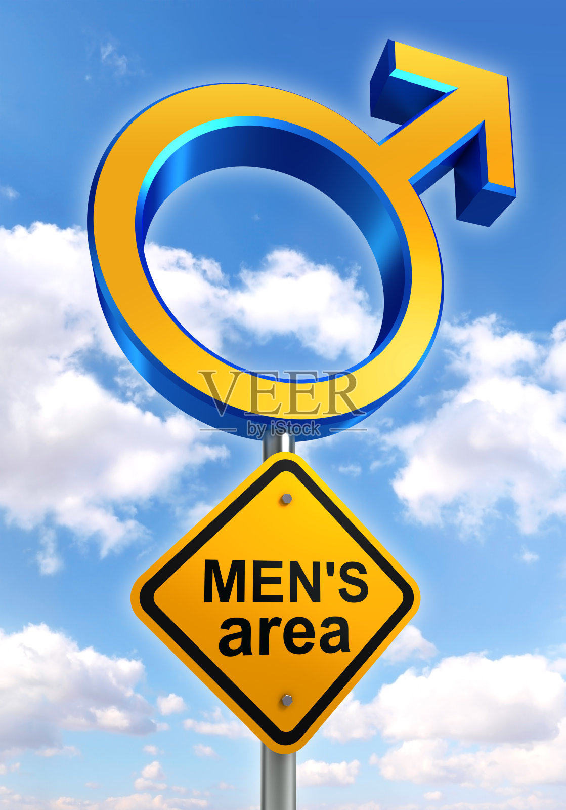 男性标志路牌与男性区文字照片摄影图片