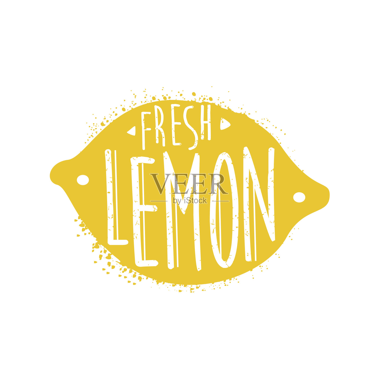 柠檬的名字写在它的轮廓插画图片素材