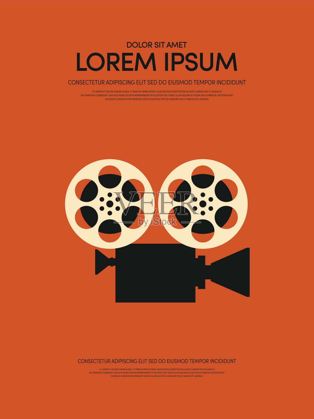 电影和电影现代复古海报的背景设计模板素材